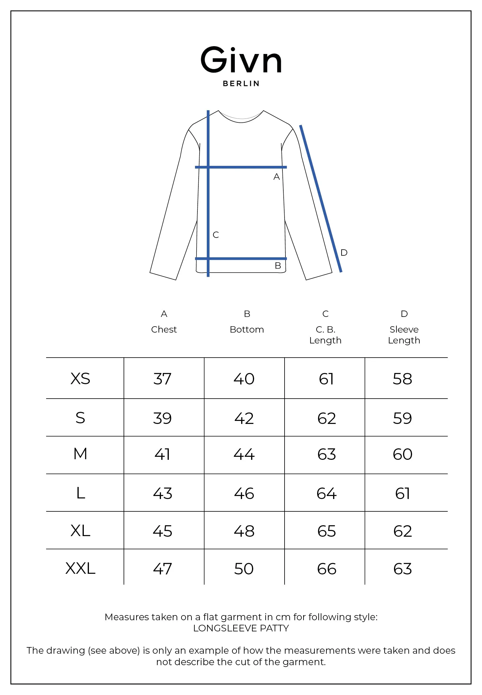 Ribbed Longsleeve GBPATTY Slim Fit Made From Organic Cotton - Ice Blue (Rib) Givn Berlin