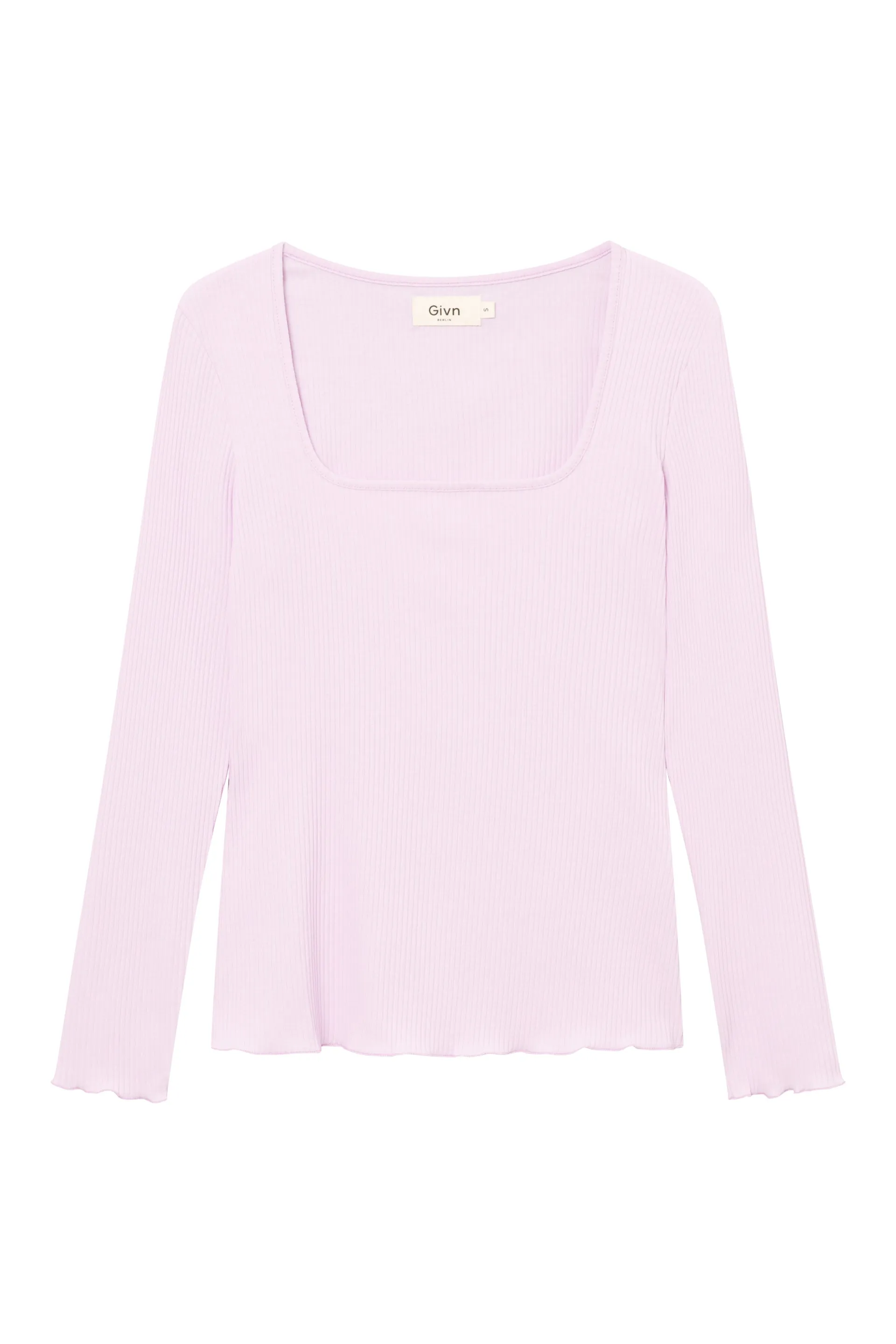 Ribbed Longsleeve GBPATTY Slim Fit Made From Organic Cotton - Light Pink (Rib) Givn Berlin
