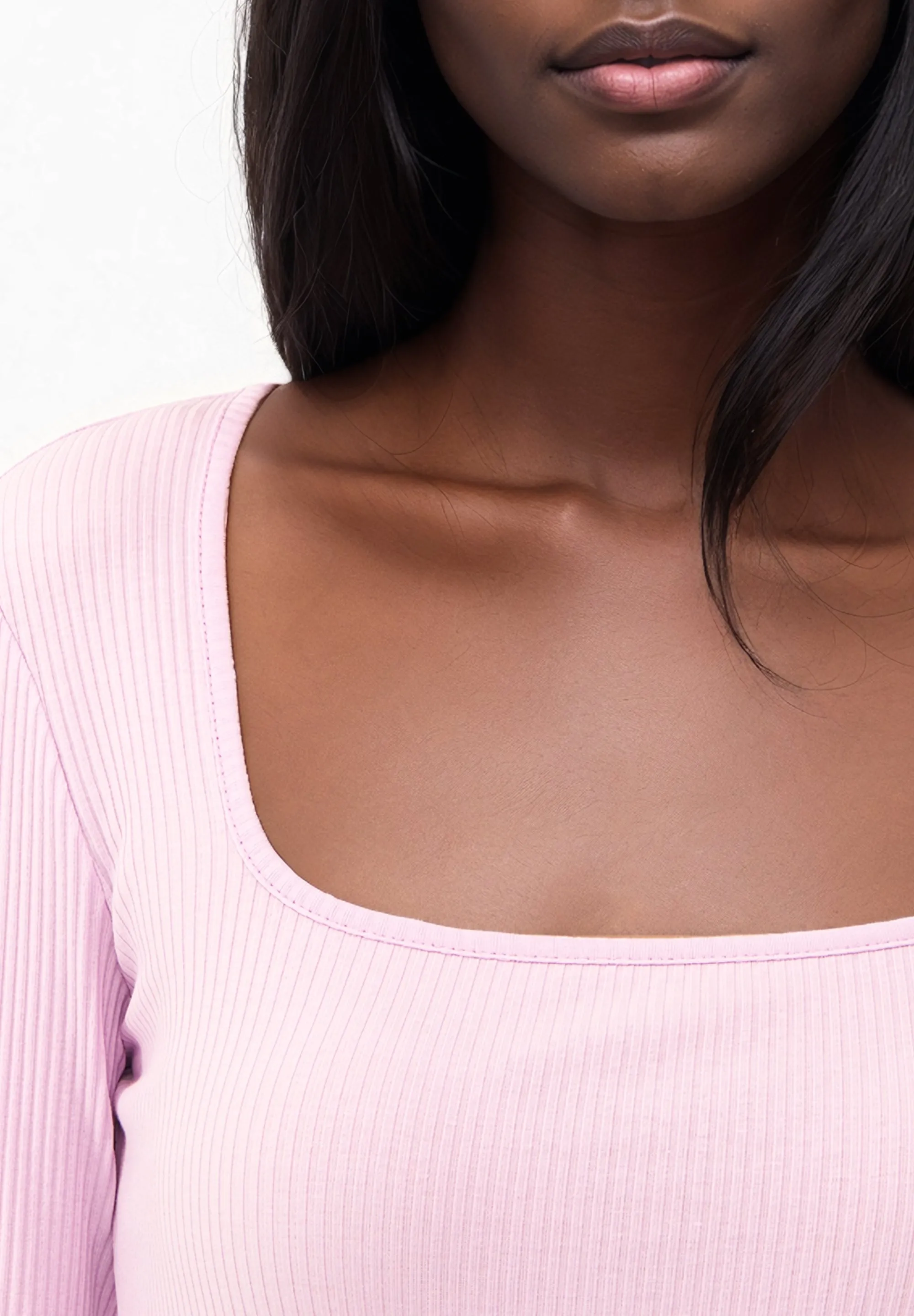 Ribbed Longsleeve GBPATTY Slim Fit Made From Organic Cotton - Light Pink (Rib) Givn Berlin