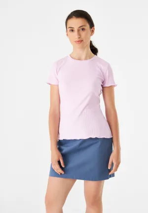 Ribbed T-shirt GBPIXIE Slim Fit Made From Organic Cotton - Light Pink (Rib) Givn Berlin