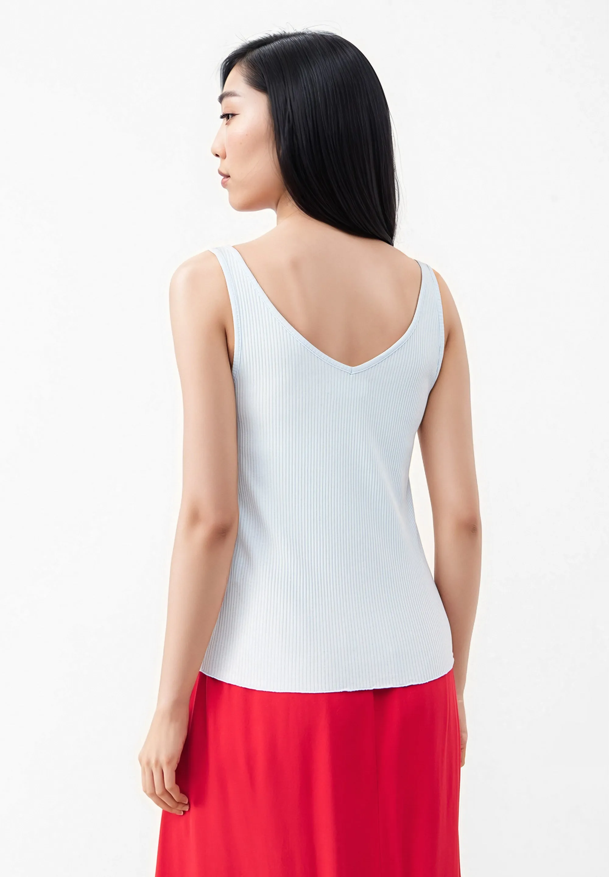 Ribbed Top GBVICTORIA Made From Organic Cotton - Ice Blue (Rib) Givn Berlin