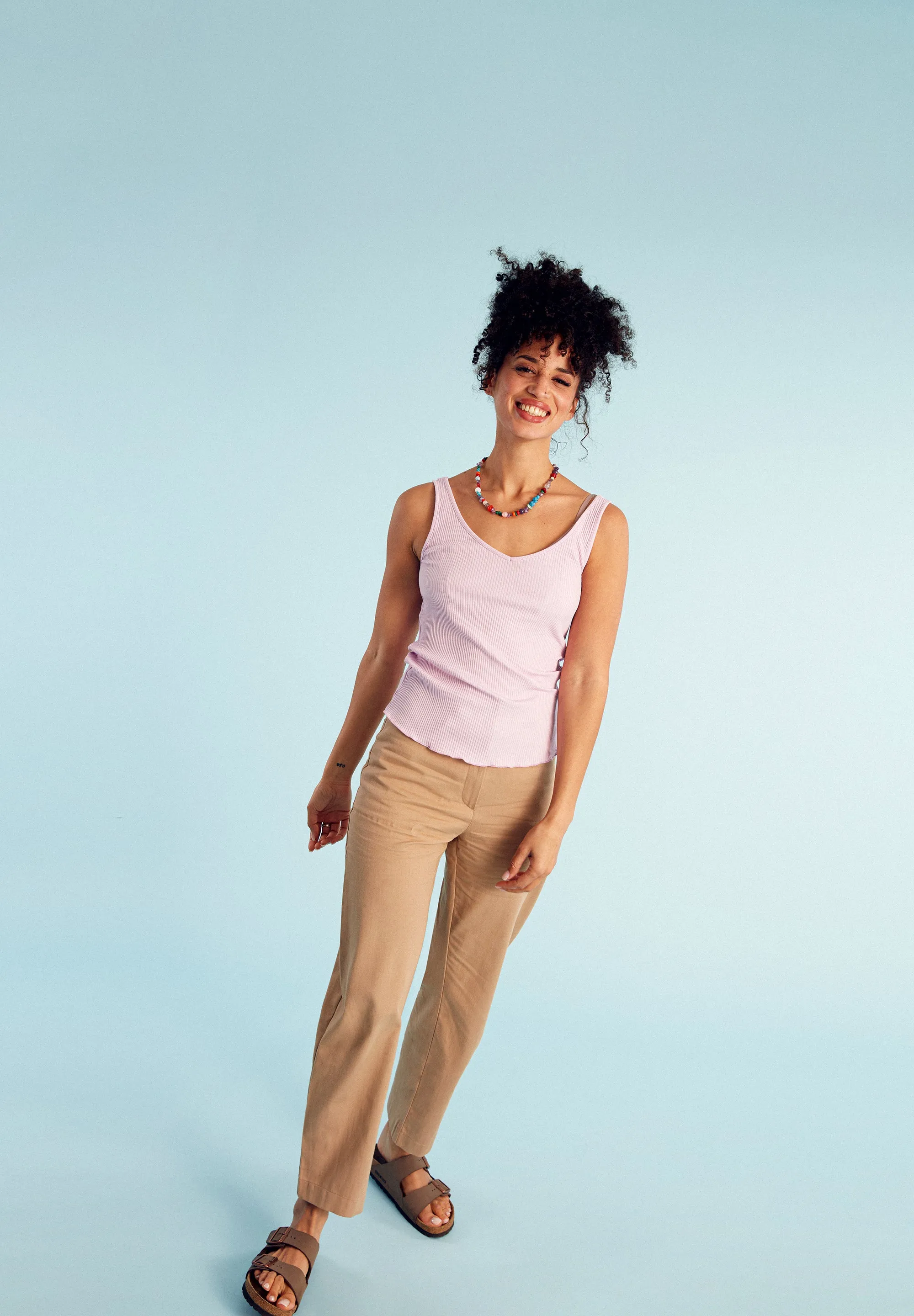 Ribbed Top GBVICTORIA Made From Organic Cotton - Light Pink (Rib) Givn Berlin