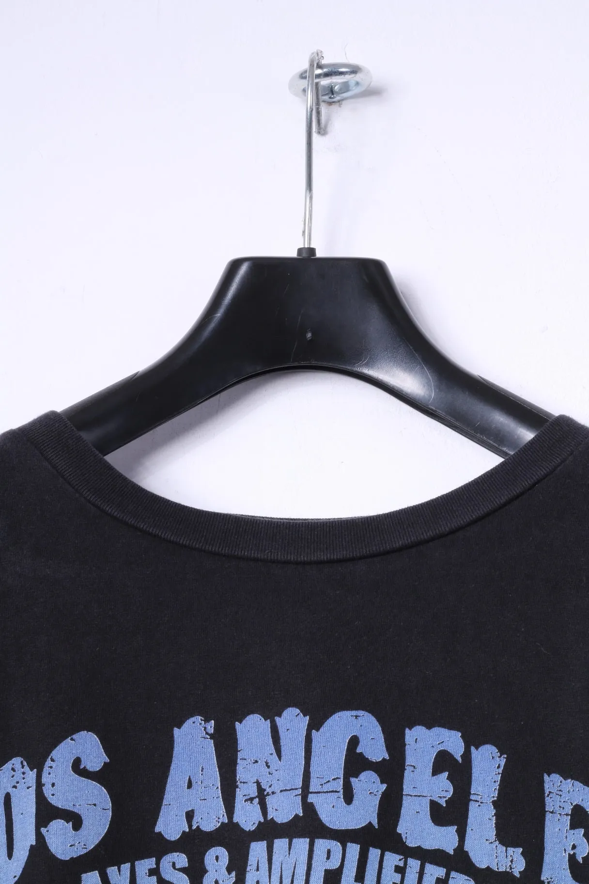 Rock & Revival Mens 3XL T-Shirt Black Cotton Graphic Los Angeles Guitars Top