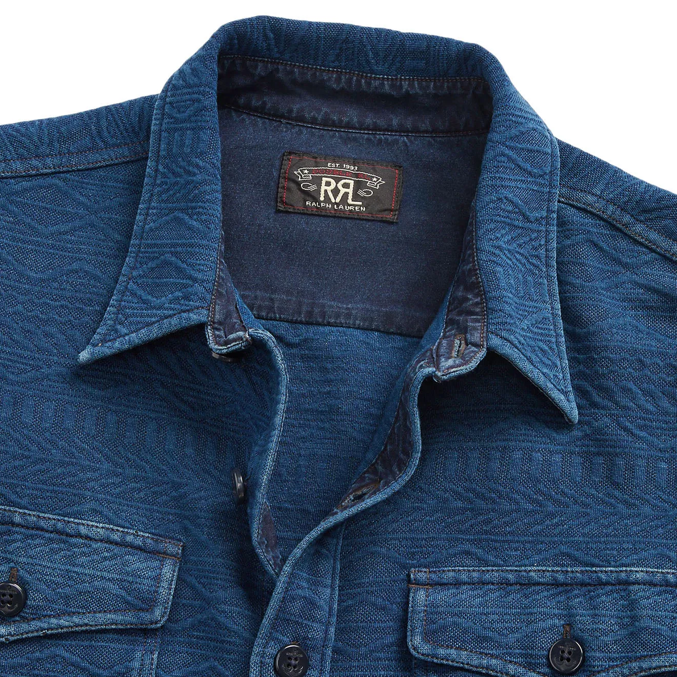 RRL by Ralph Lauren Guernsey-Patterned Jacquard Workshirt Indigo