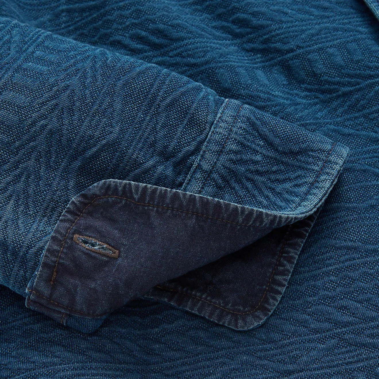 RRL by Ralph Lauren Guernsey-Patterned Jacquard Workshirt Indigo