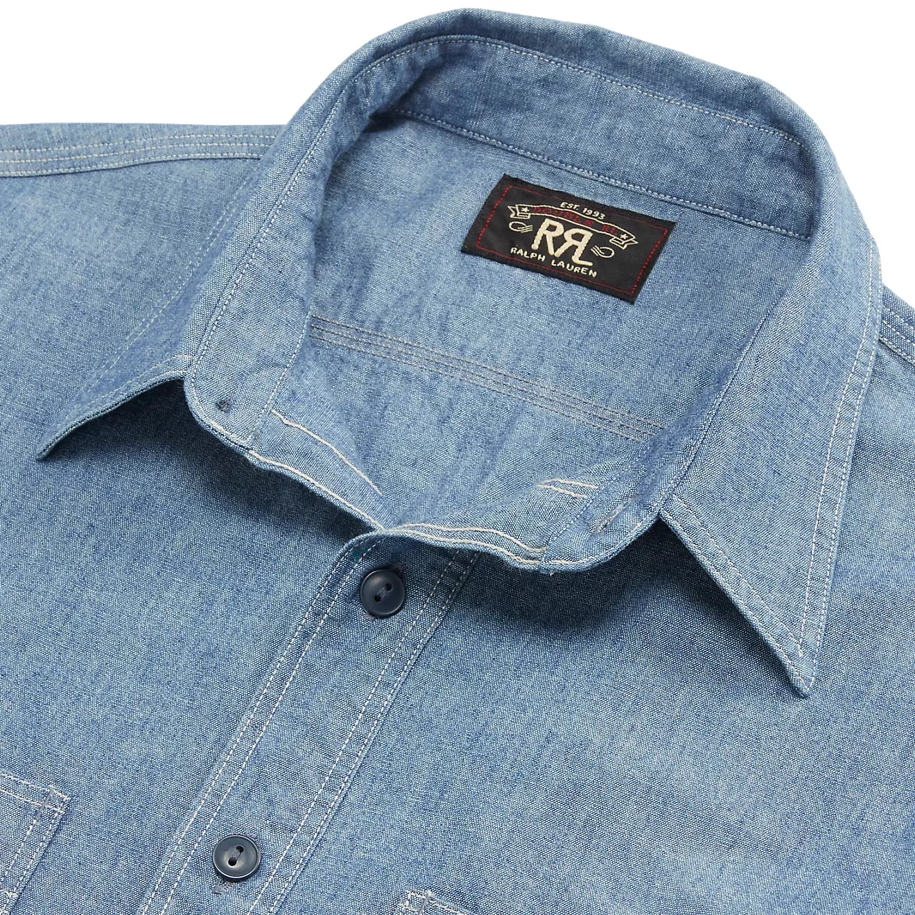 RRL by Ralph Lauren Indigo Chambray S/S Workshirt Indigo