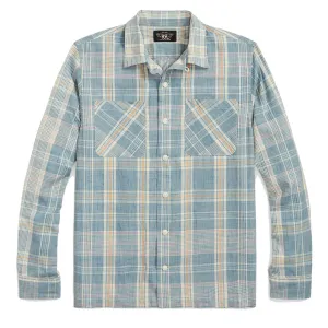 RRL by Ralph Lauren Madras Camp Shirt Light Blue