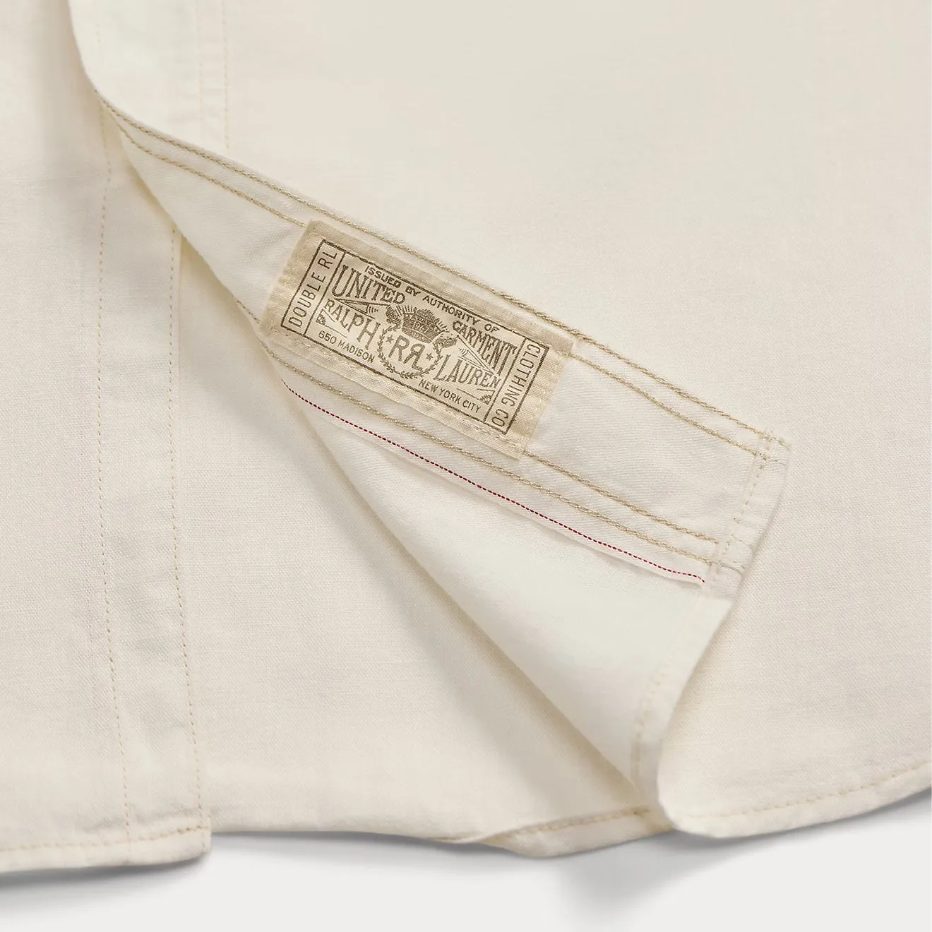 RRL By Ralph Lauren Matlock S/S Short Sleeve Sport Shirt Natural / Off-White