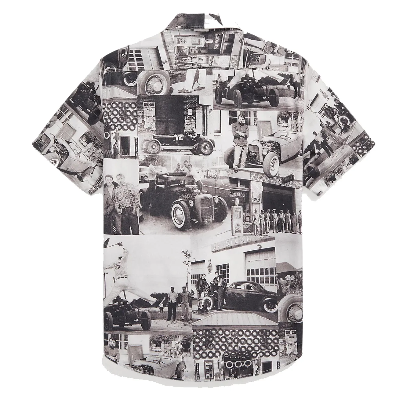 RRL by Ralph Lauren Photo-Print Twill Workshirt Black/White