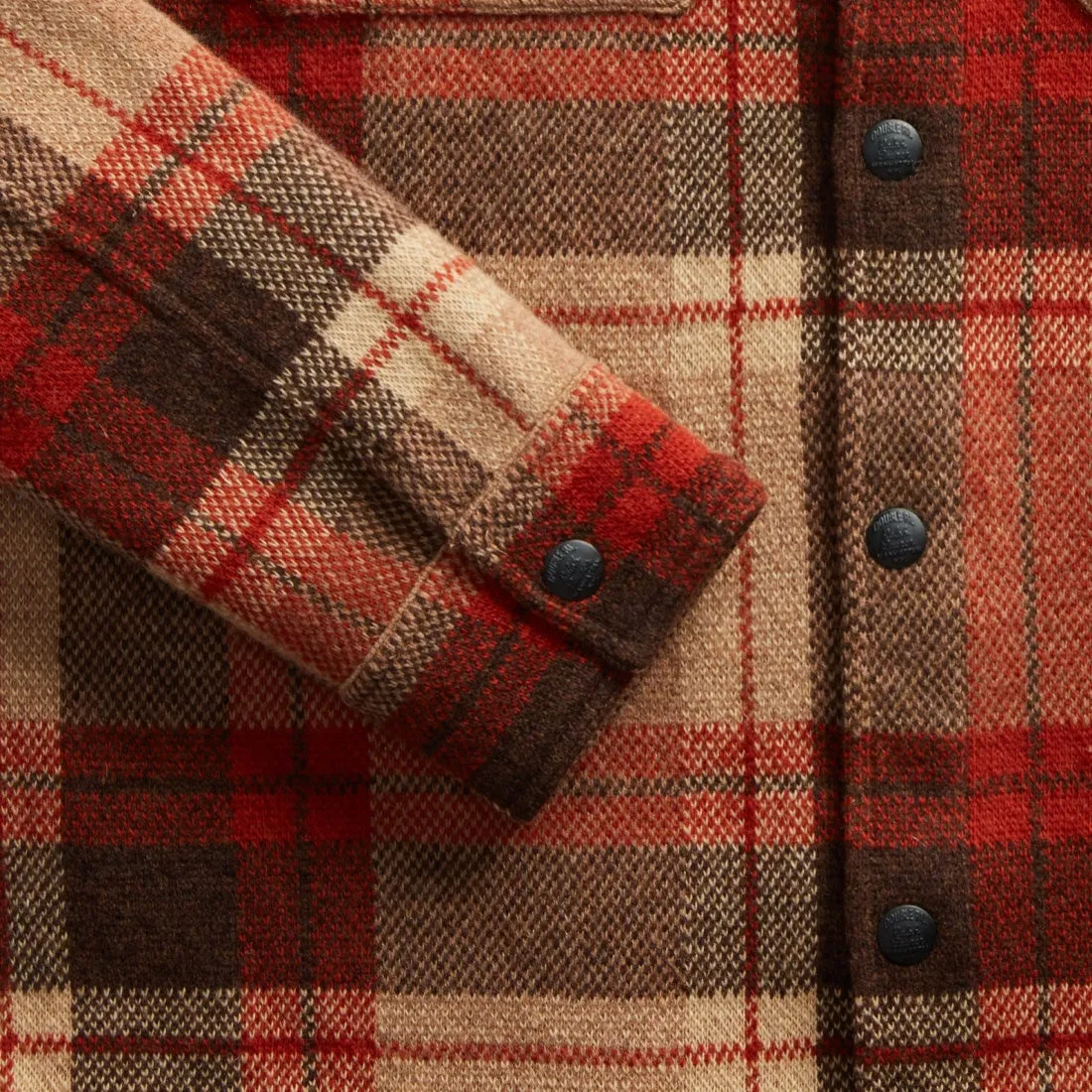 RRL by Ralph Lauren Plaid Wool Workshirt Jumper Orange Tan Multi