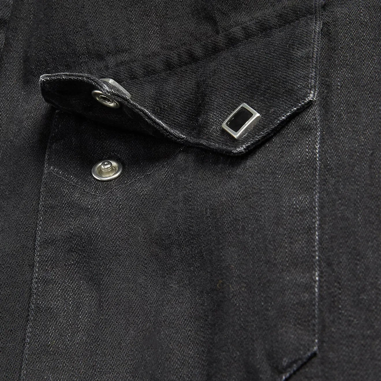 RRL by Ralph Lauren Slim Fit Denim Western Shirt Black