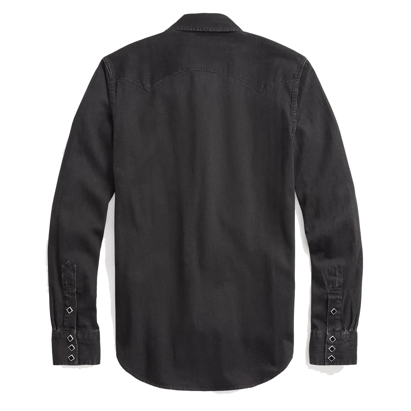 RRL by Ralph Lauren Slim Fit Denim Western Shirt Black