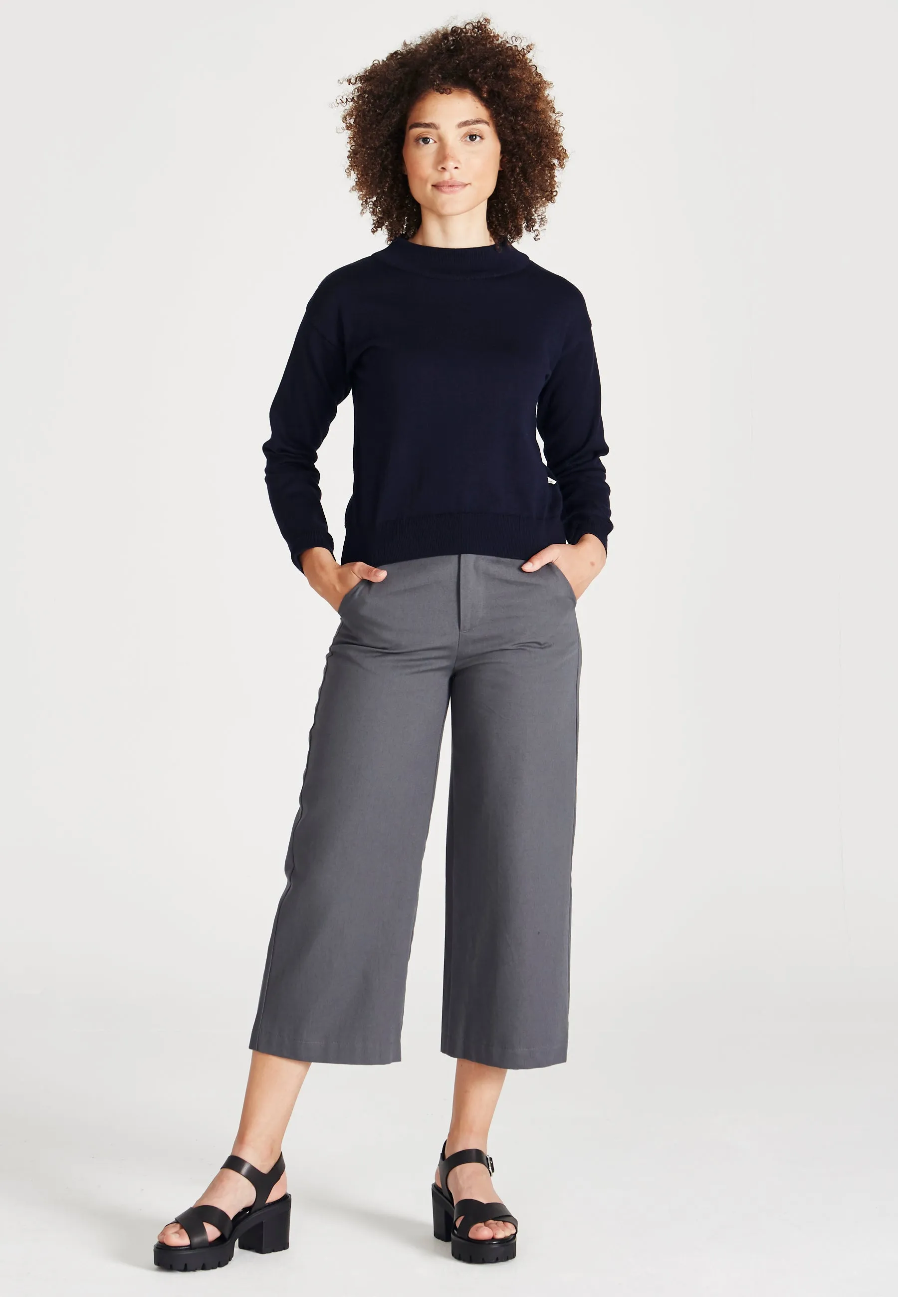 SABRINA knitted sweater made from organic cotton - Blue Givn Berlin