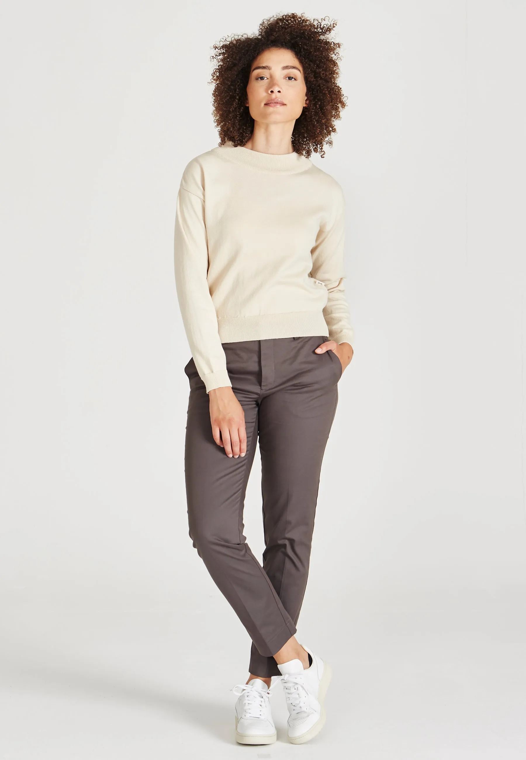 SABRINA Knitted Sweater Made From Organic Cotton - Light Beige Givn Berlin