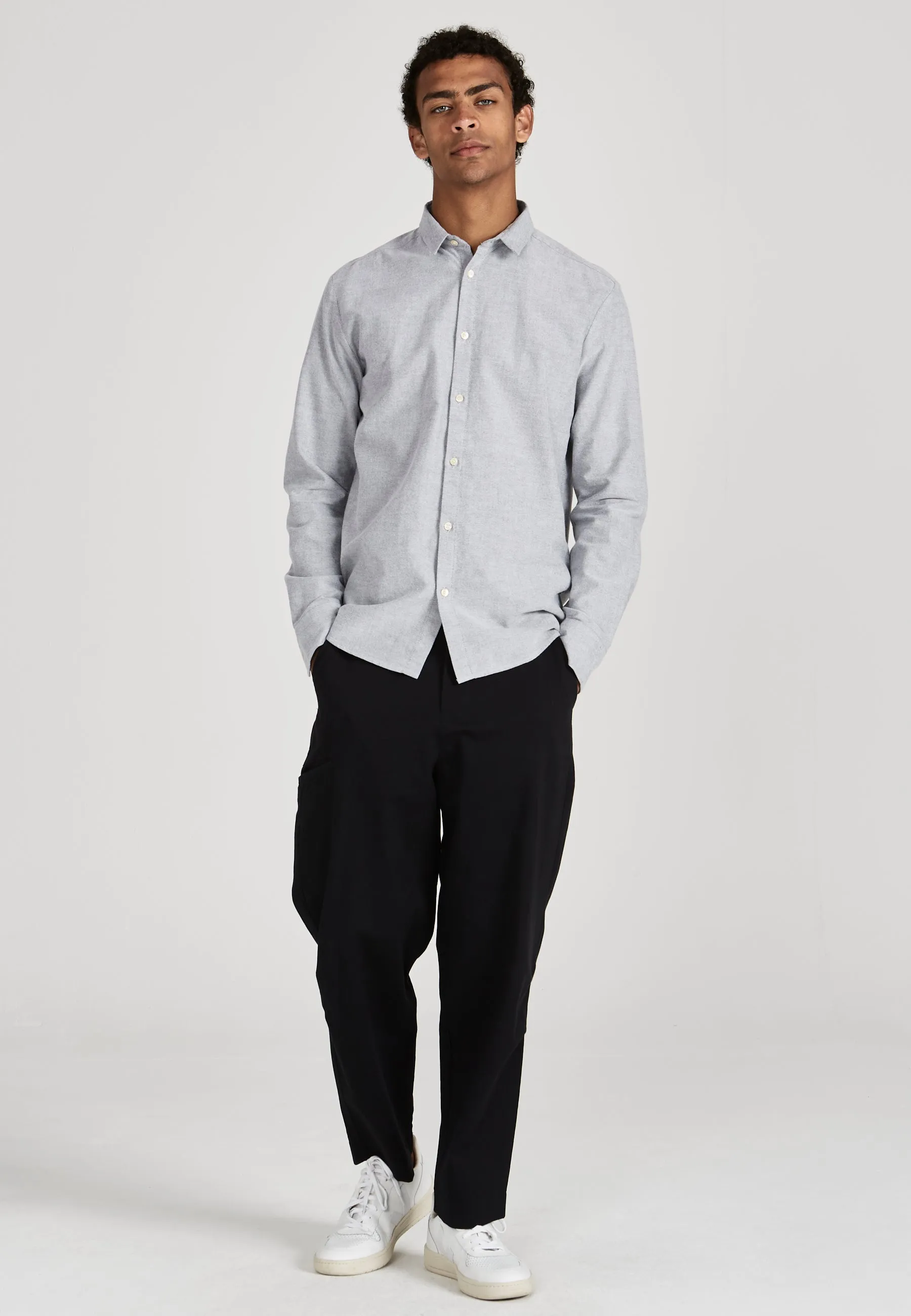 Shirt KENT organic cotton - Mid Grey (Oxford) Givn Berlin