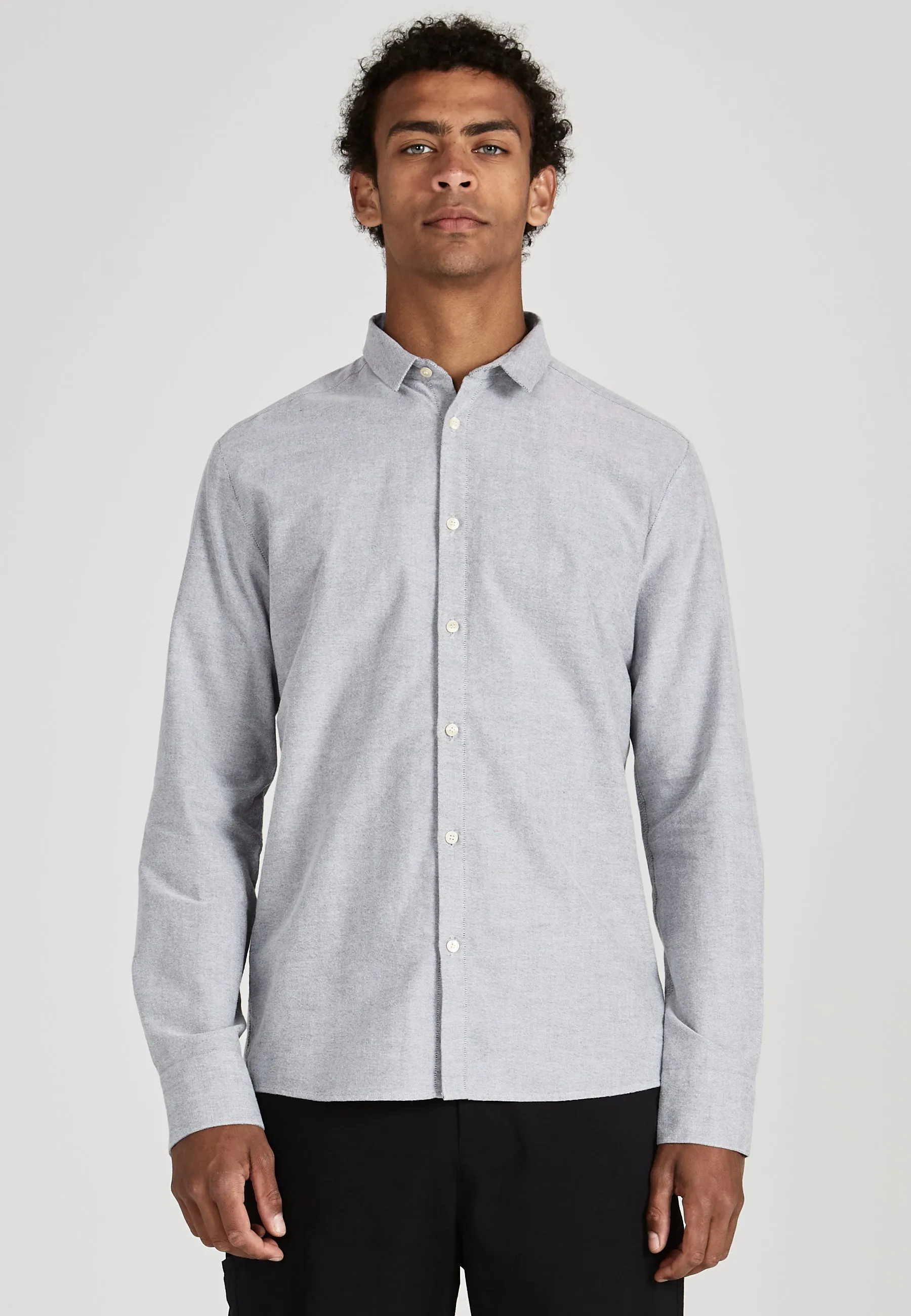 Shirt KENT organic cotton - Mid Grey (Oxford) Givn Berlin