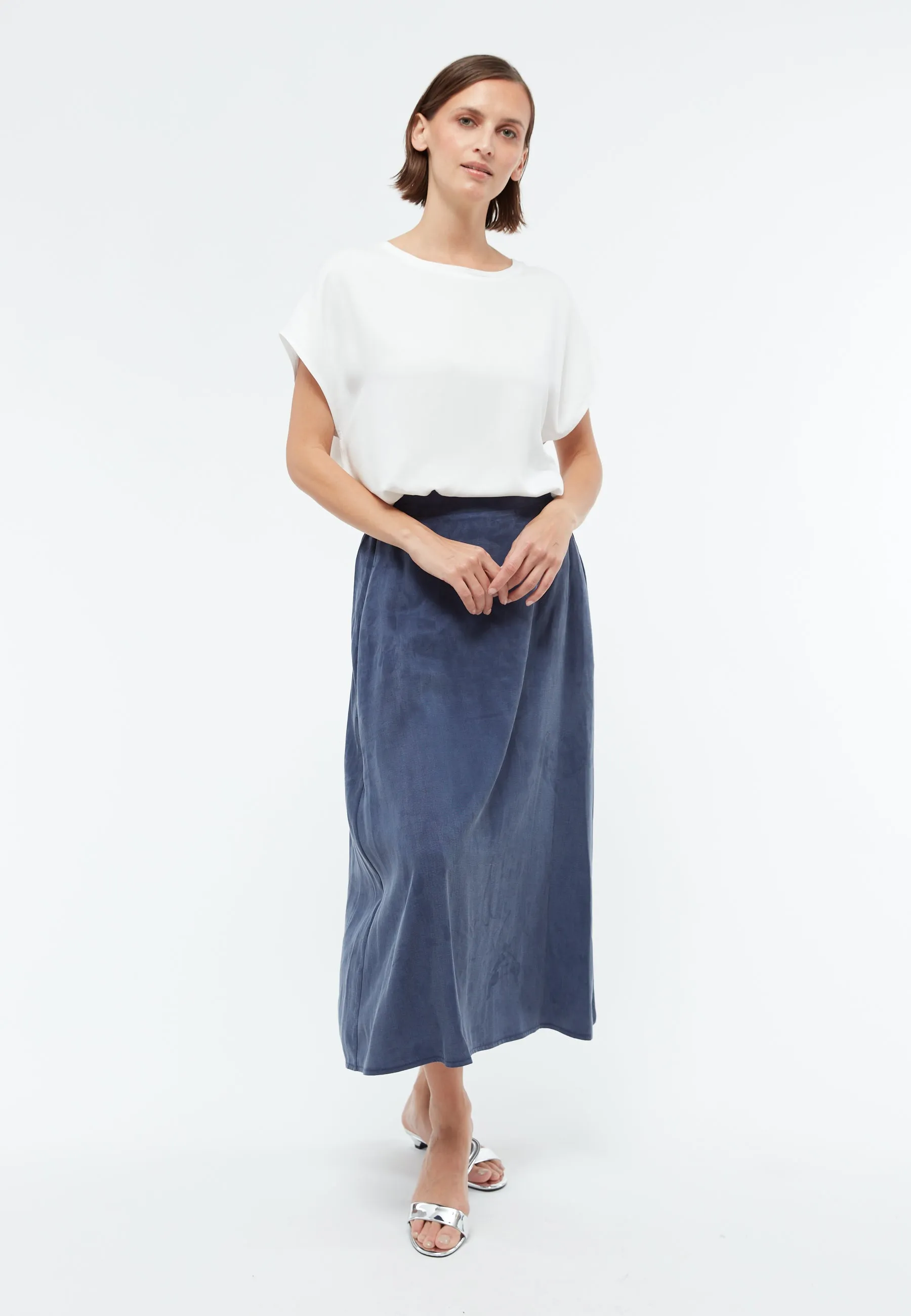 Short sleeve blouse GBFENNA from LENZING™ ECOVERO™ - White Givn Berlin