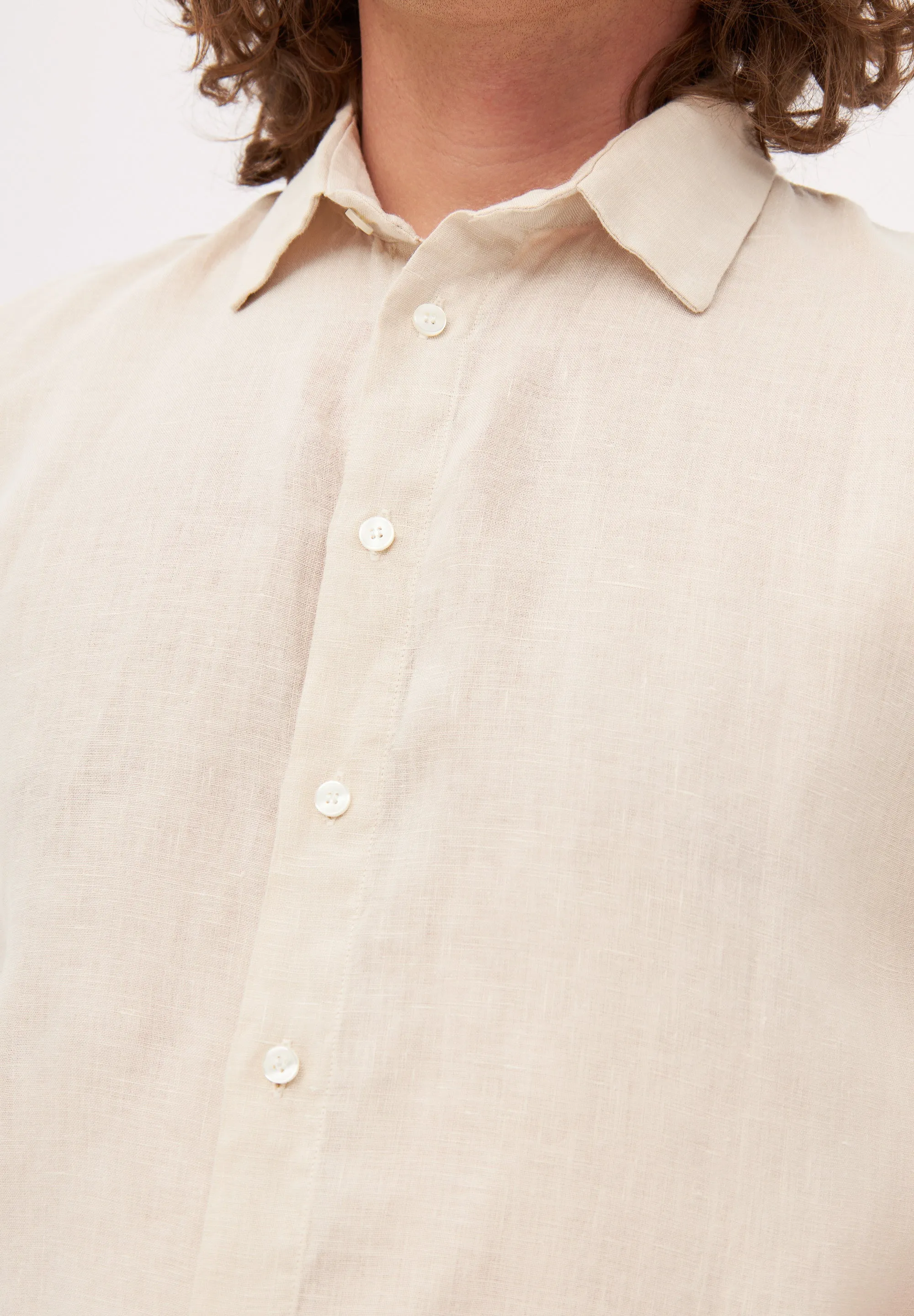Short Sleeve Shirt GBDYLAN In Linen - Beige (Linen) Givn Berlin