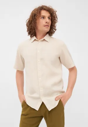 Short Sleeve Shirt GBDYLAN In Linen - Beige (Linen) Givn Berlin