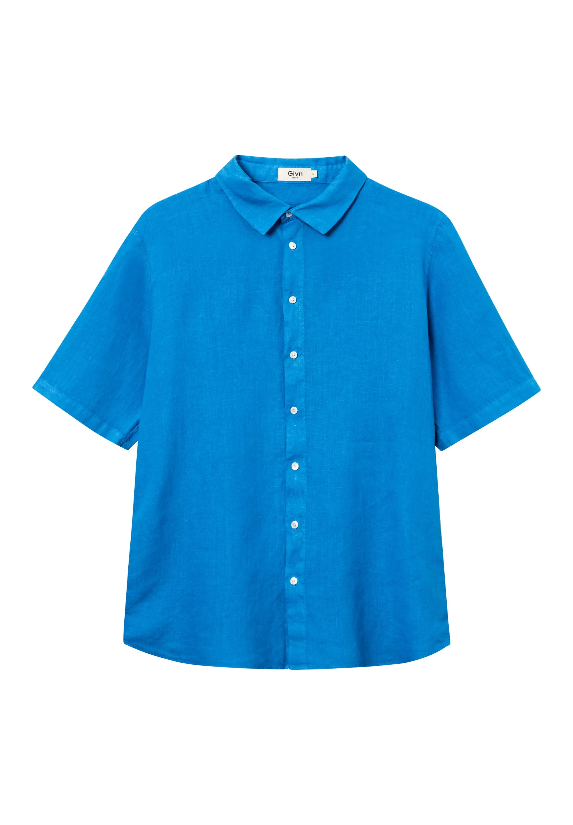 Short Sleeve Shirt GBDYLAN In Linen - French Blue (Linen) Givn Berlin