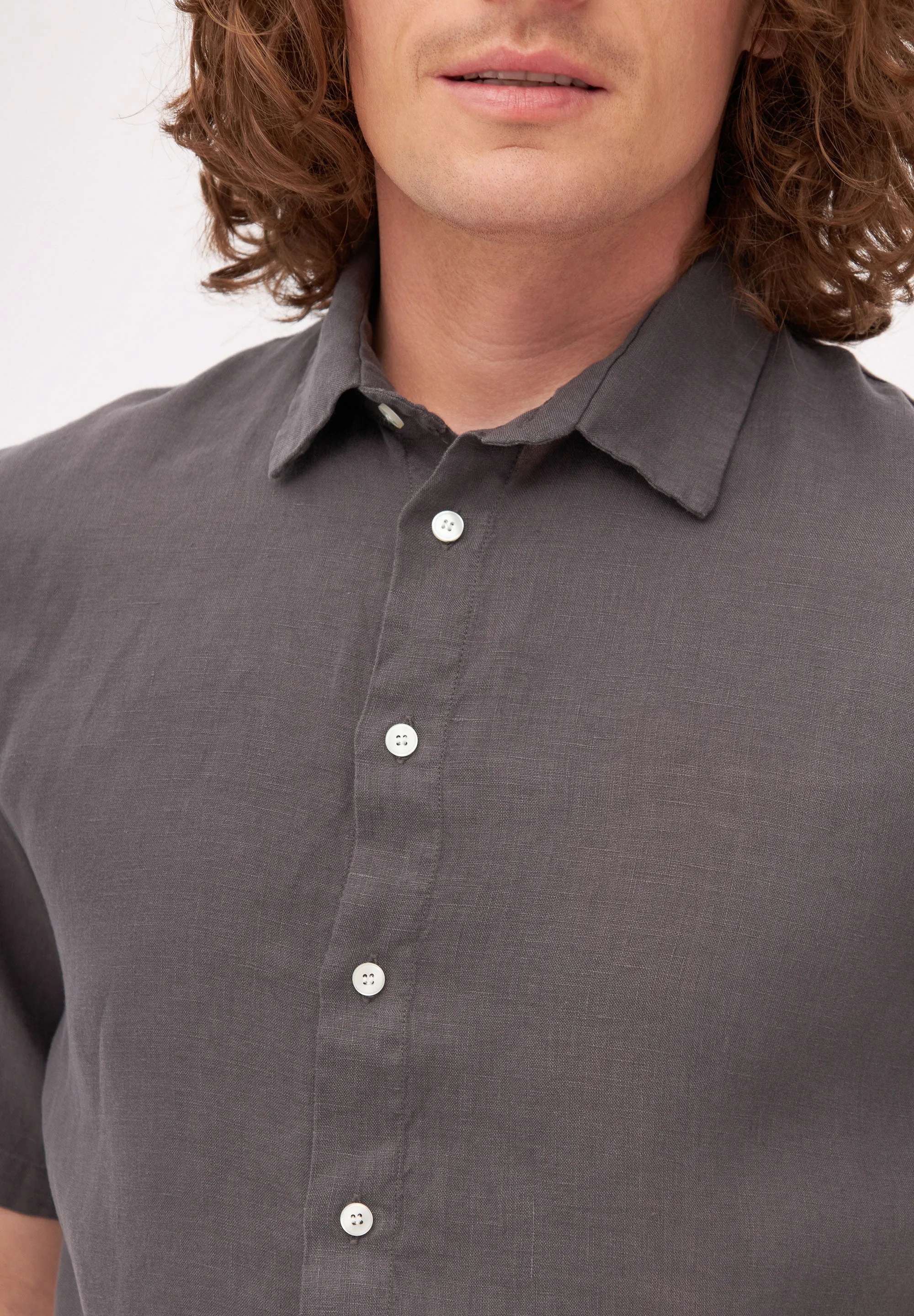 Short Sleeve Shirt GBDYLAN In Linen - Taupe (Linen) Givn Berlin