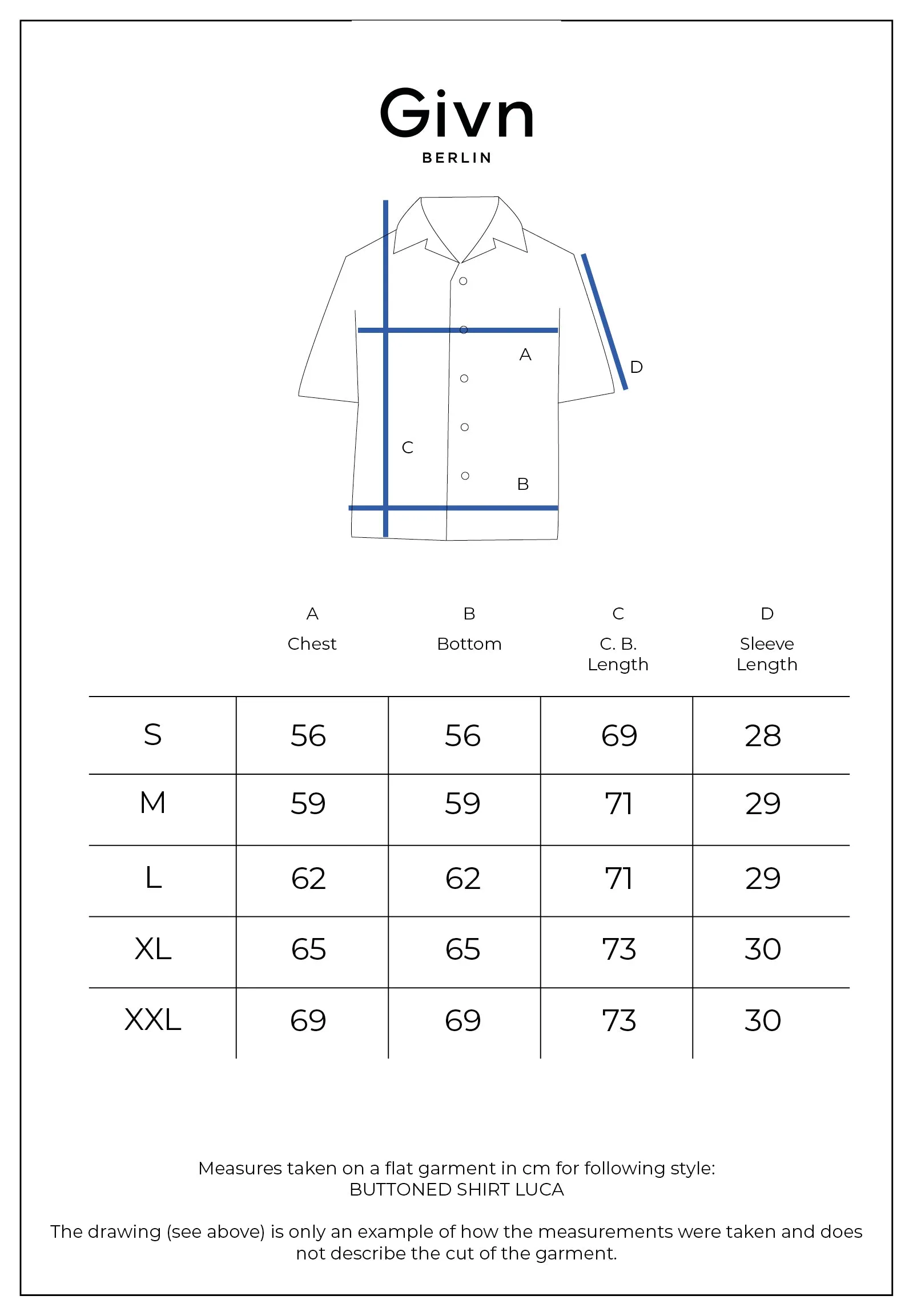 Short sleeve shirt GBLUCA from LENZING™ ECOVERO™ - Blue / Orange (Drops) Givn Berlin