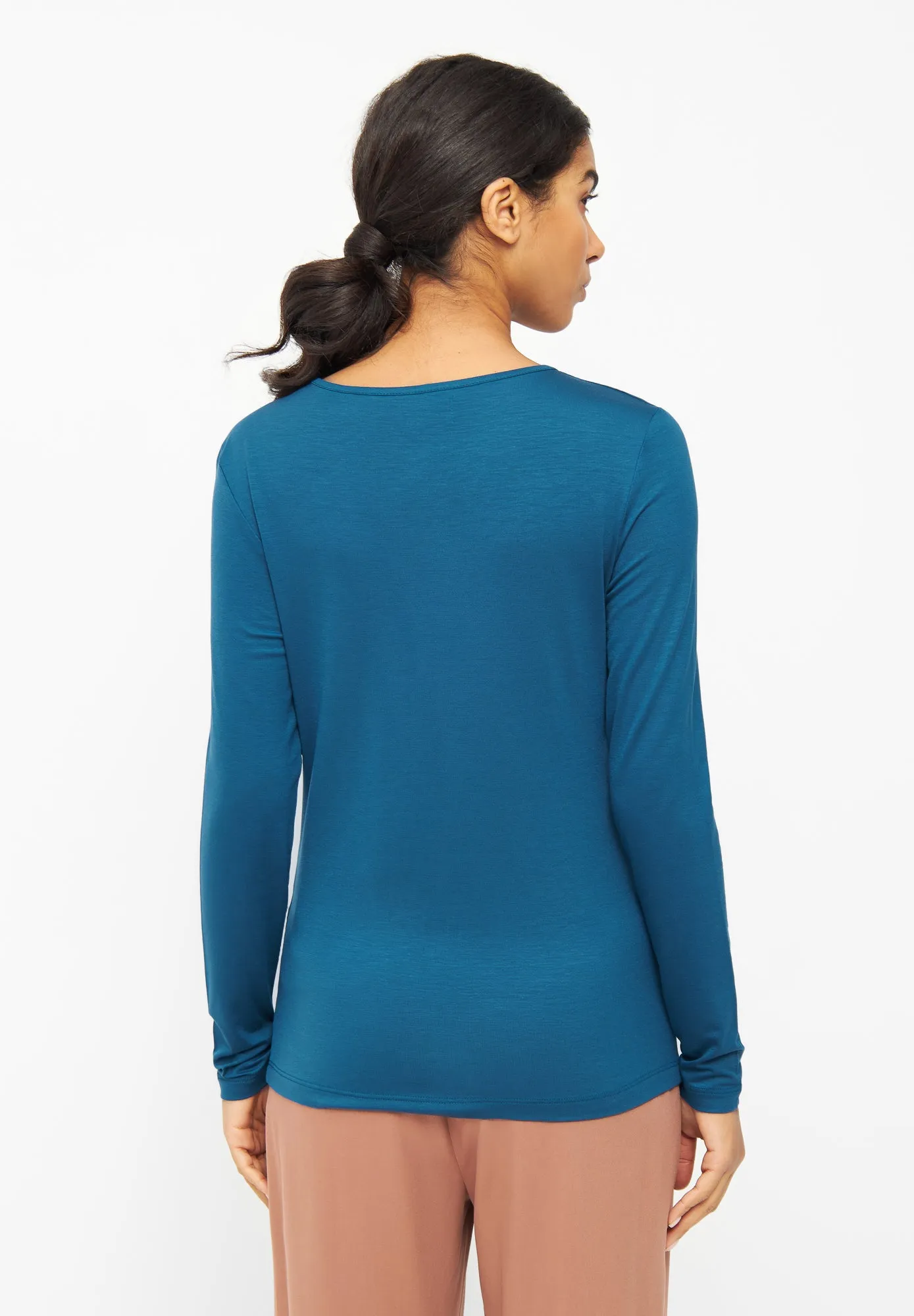 SONJA longsleeve in TENCEL™ Lyocell - Moroccan Blue (Tencel) Givn Berlin