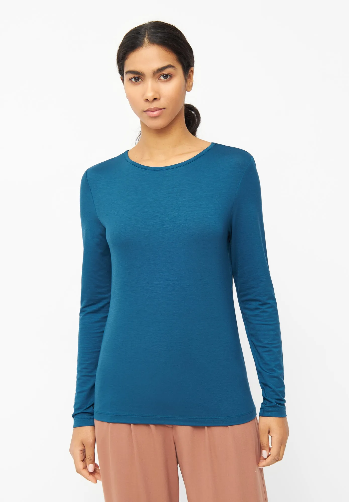 SONJA longsleeve in TENCEL™ Lyocell - Moroccan Blue (Tencel) Givn Berlin