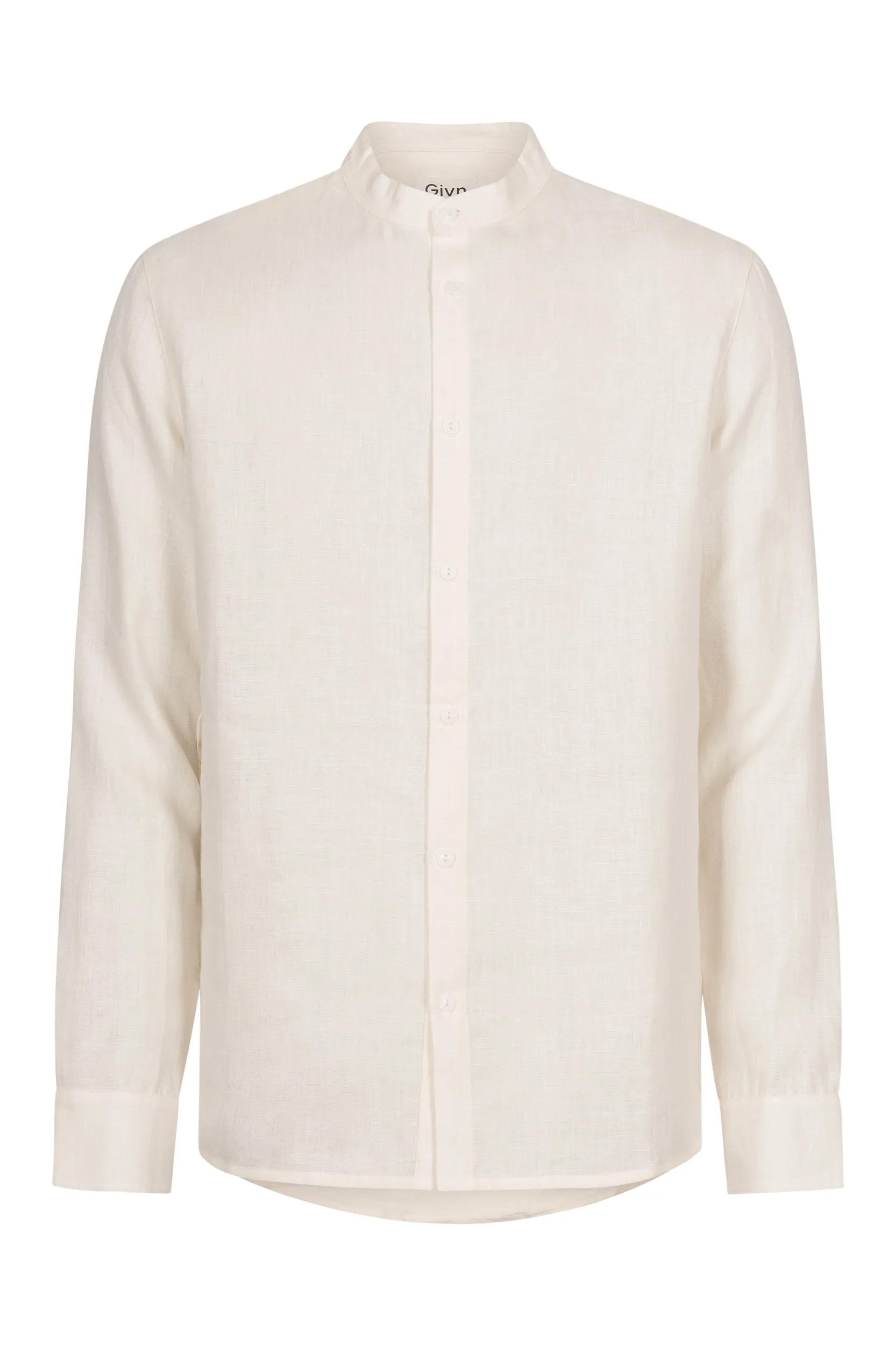 Stand-up collar linen shirt WES - Off White (Linen) Givn Berlin