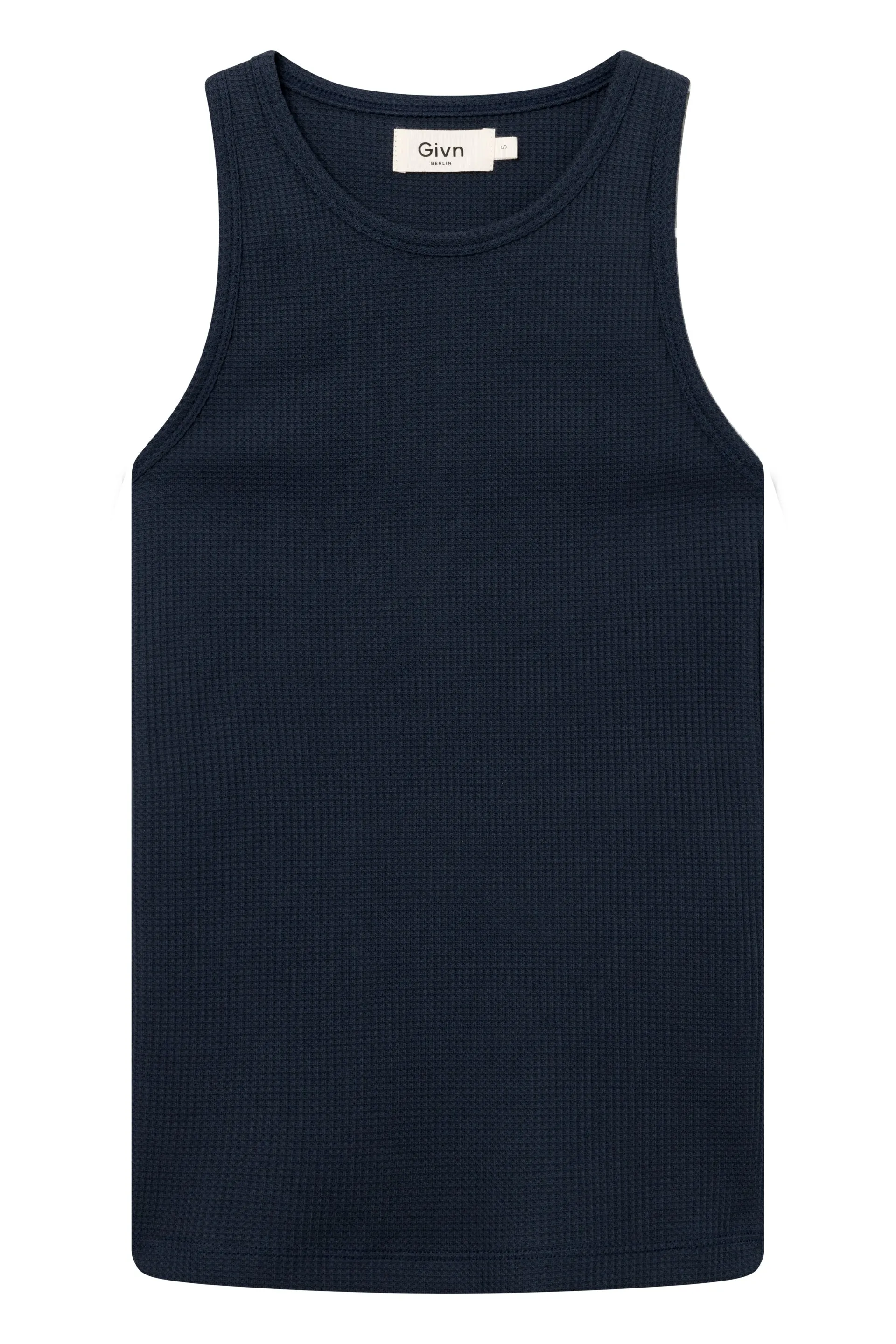 Structured Top GBCOLLEEN Made From Organic Cotton - Midnight Blue (Waffle) Givn Berlin