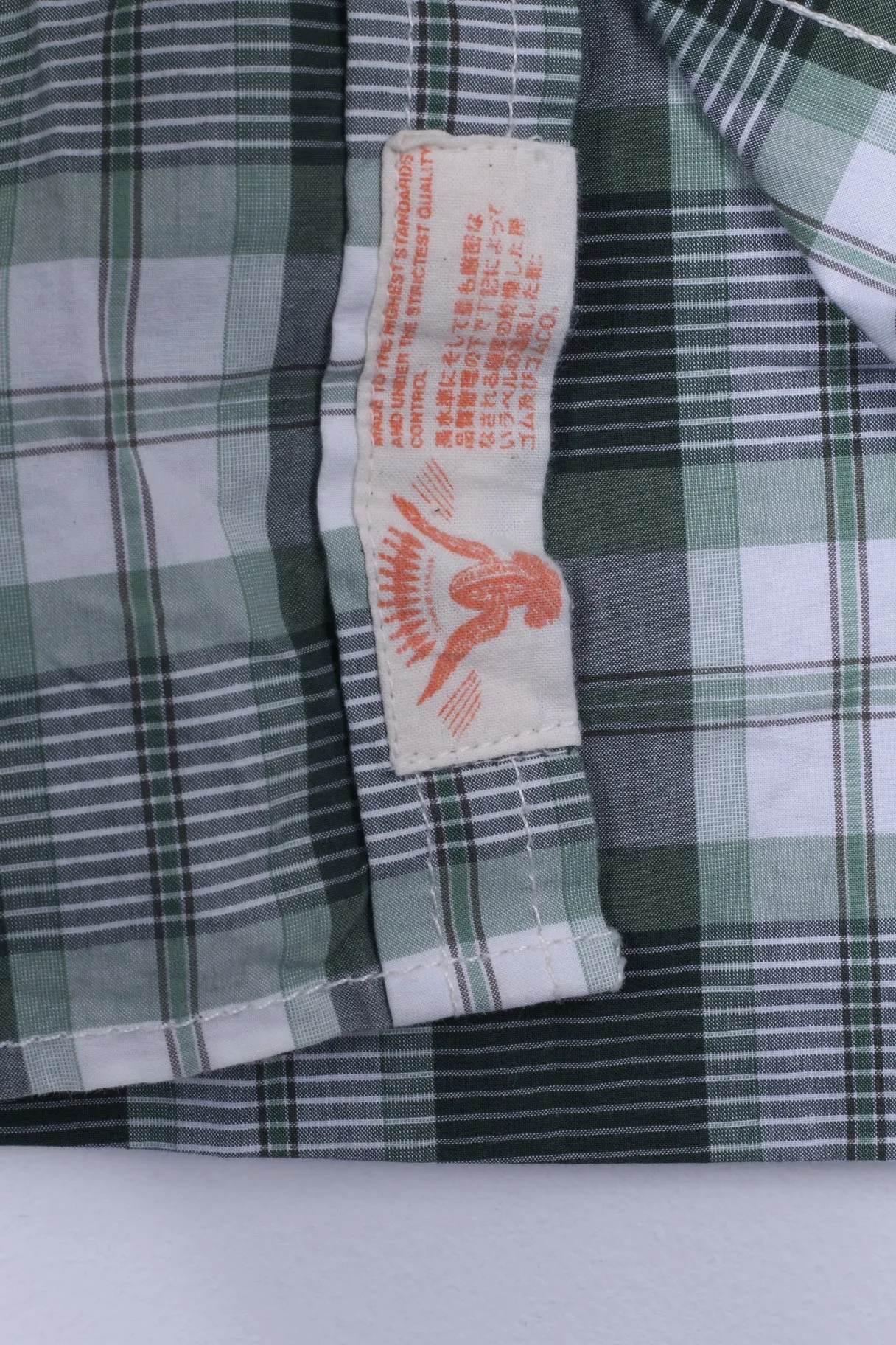 Superdry Mens M Casual Shirt Green Checkered Cotton Japan In Spirit