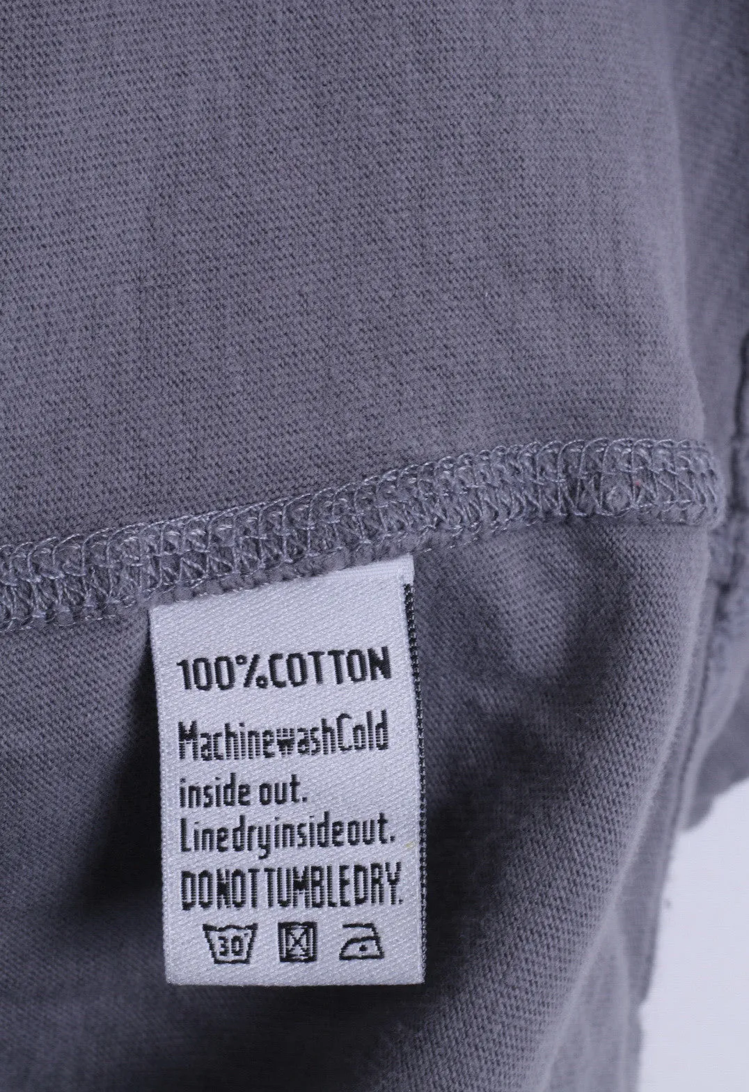 Superdry Mens S T-Shirt Motor Oils Collar Cotton Japan Style Grey