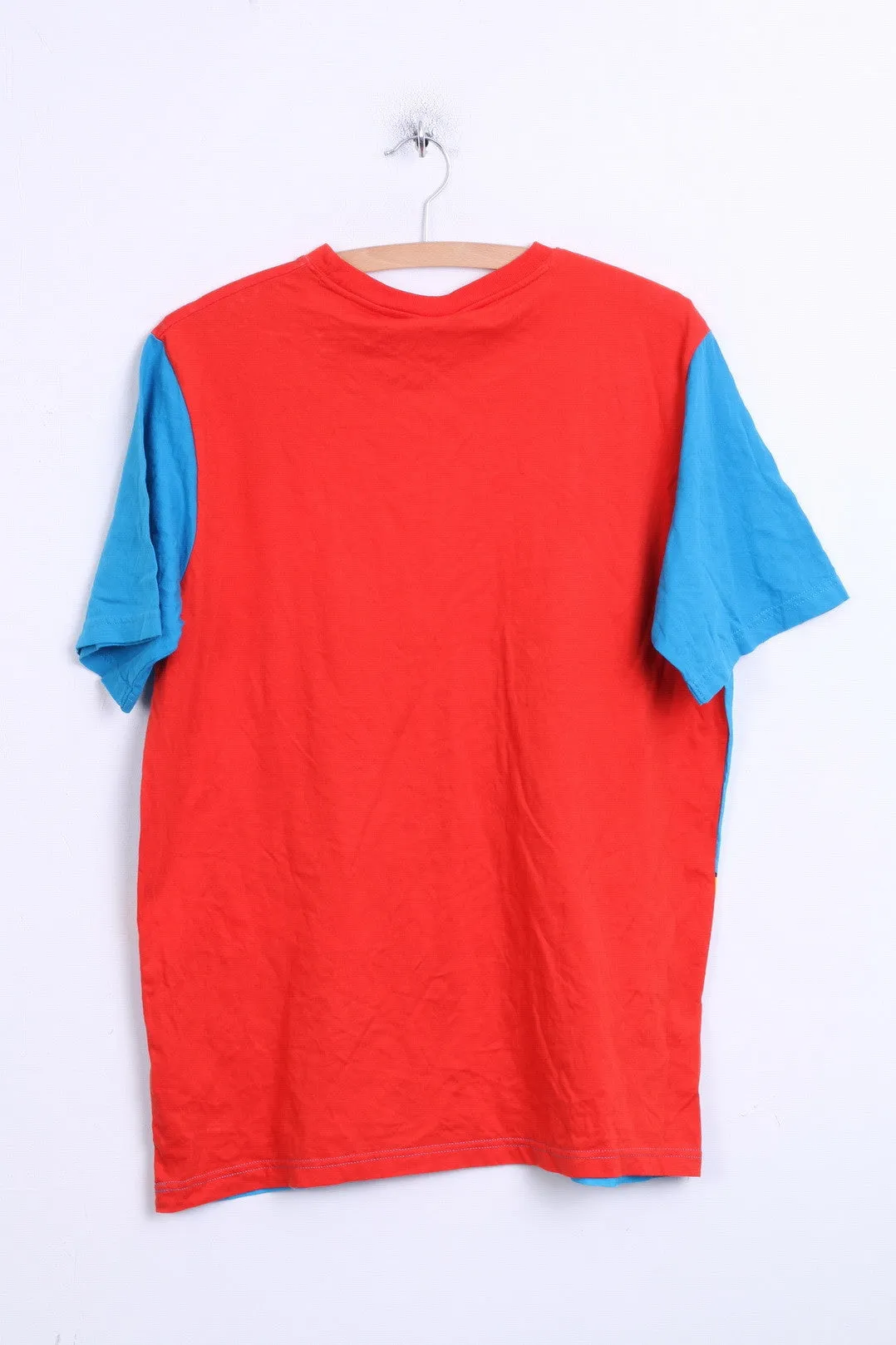 Superman Mens L T-Shirt Comic Superman Blue Top Crew Neck