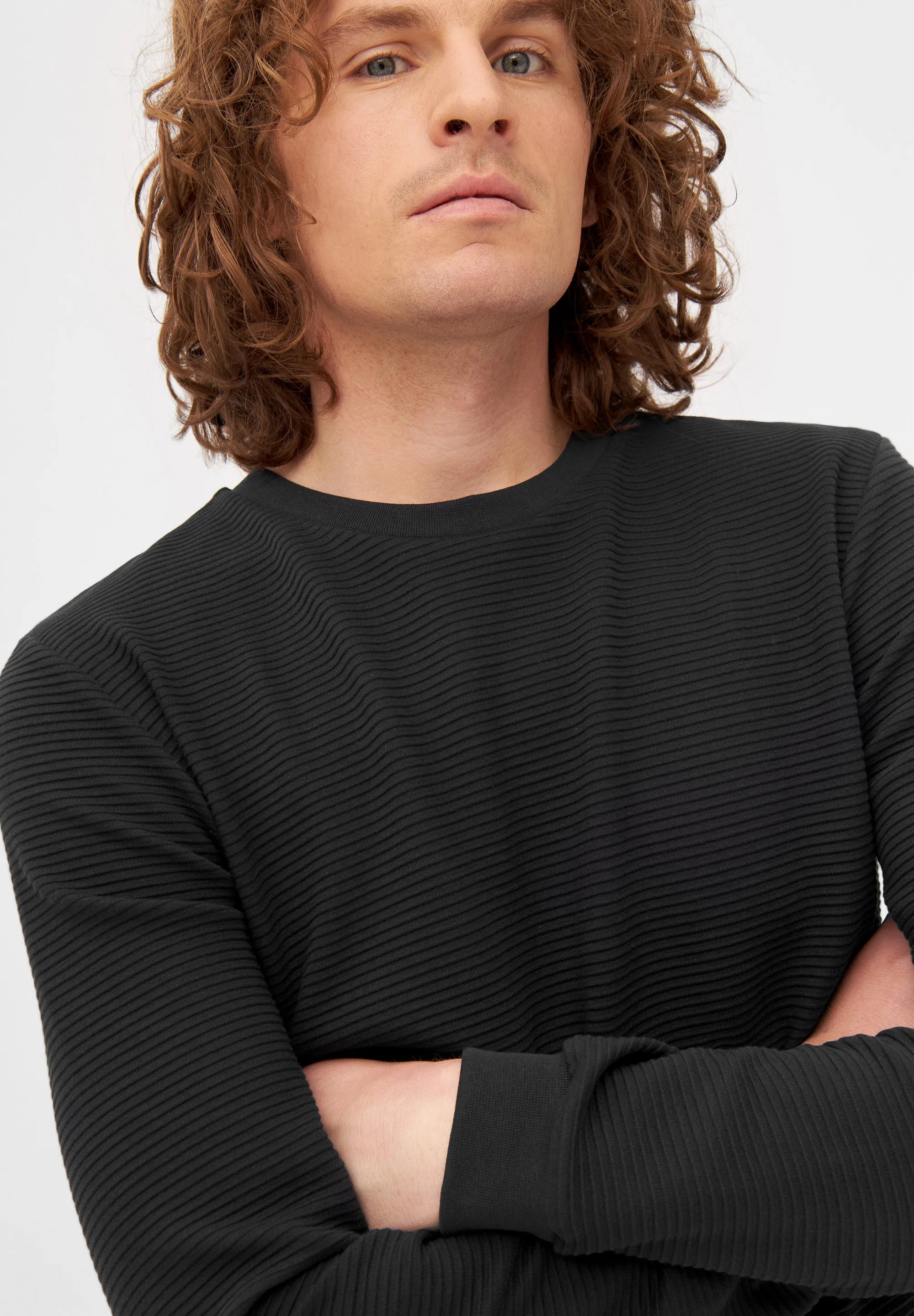 Sweater CANTON organic cotton - Black (Rib) Givn Berlin
