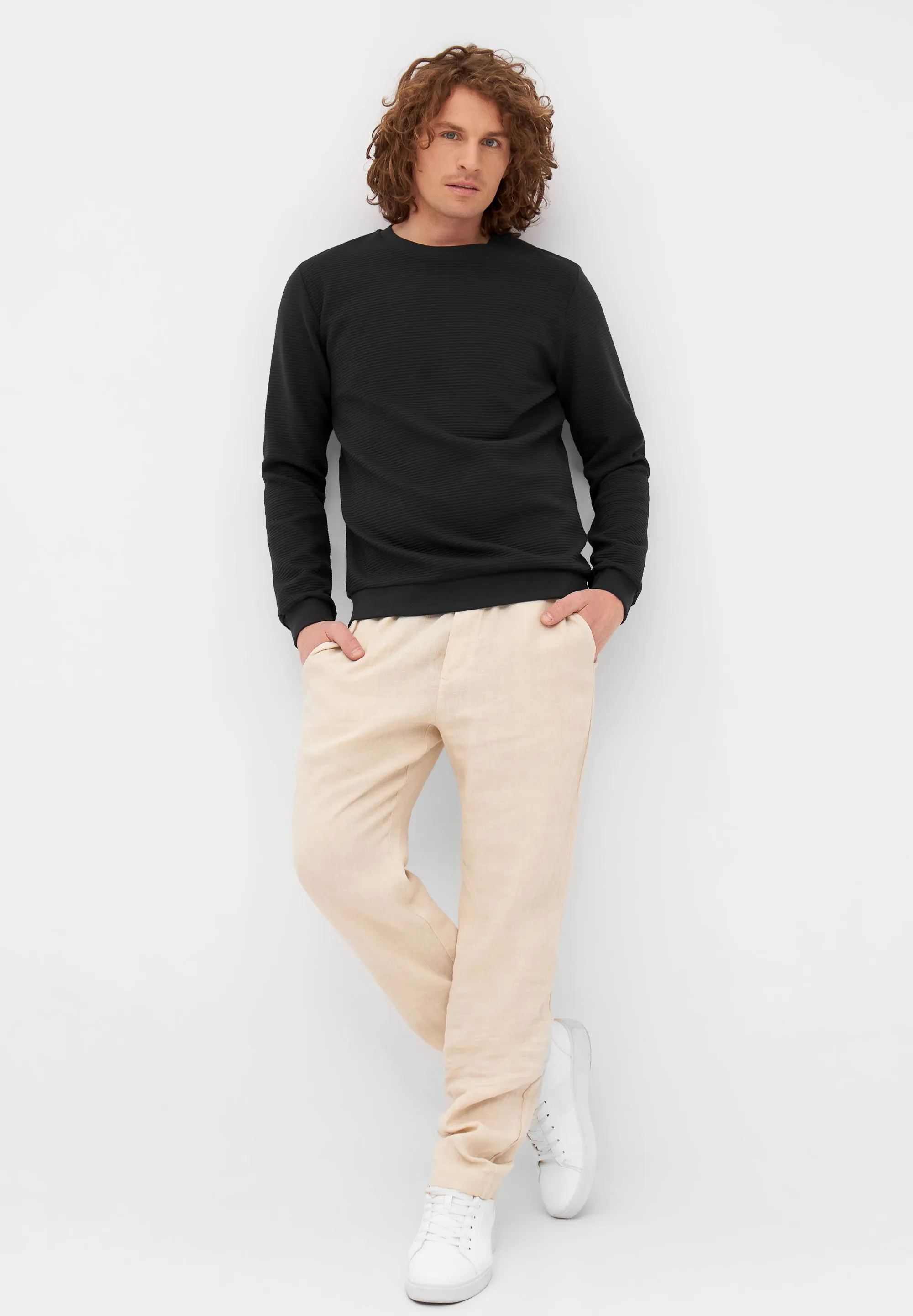 Sweater CANTON organic cotton - Black (Rib) Givn Berlin