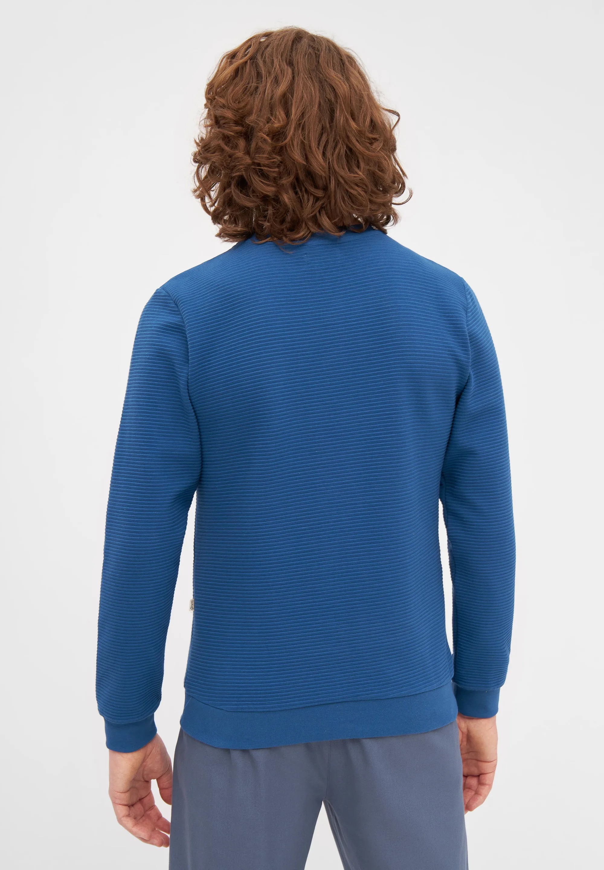 Sweater CANTON organic cotton - Ocean Blue (Rib) Givn Berlin