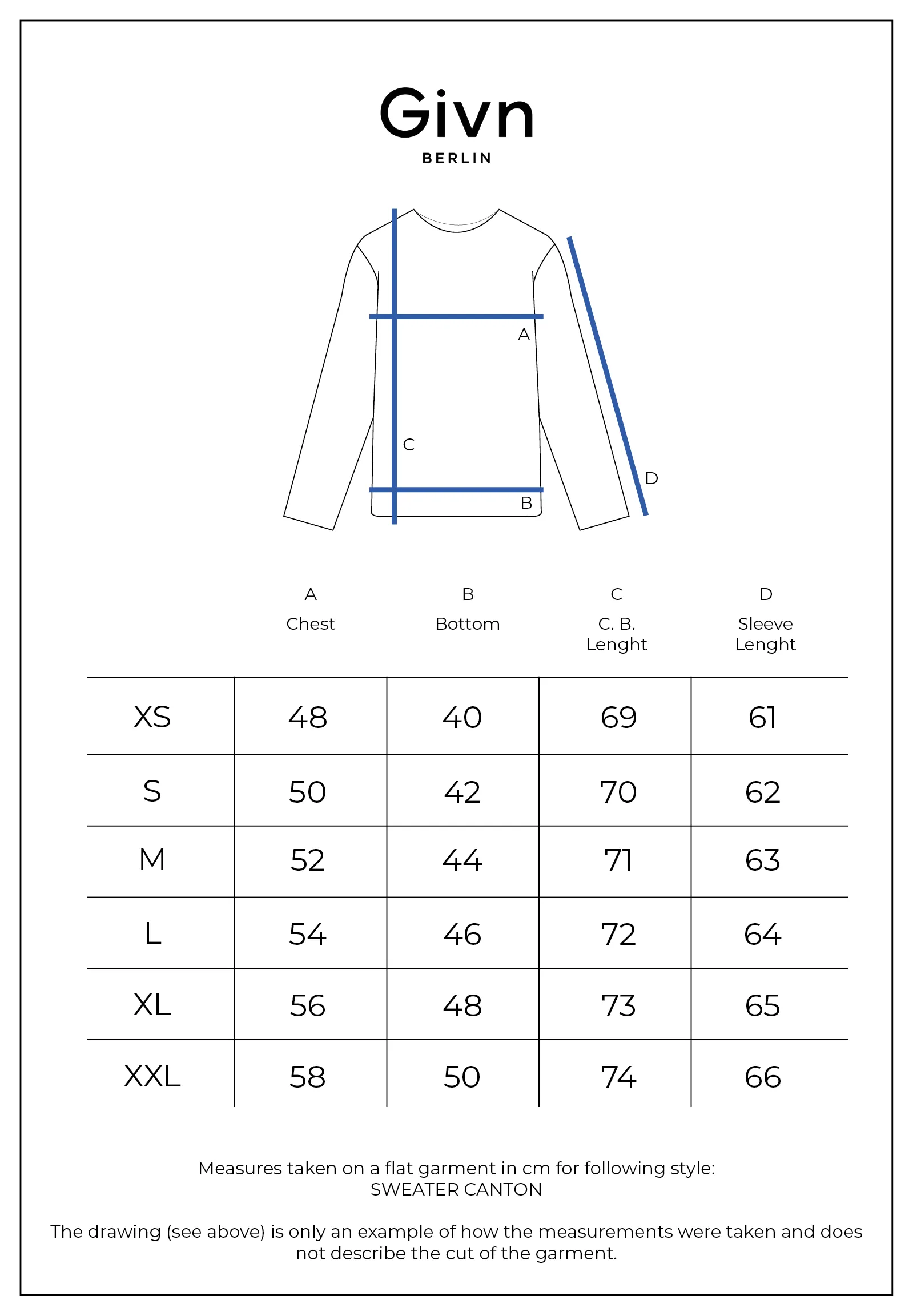 Sweater CANTON organic cotton - Ocean Blue (Rib) Givn Berlin