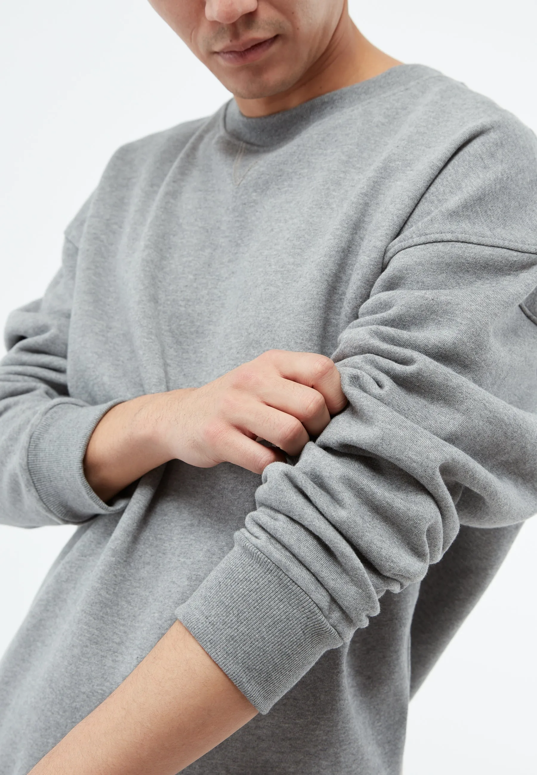 Sweater GBCEMALI relaxed fit made from organic cotton - Grey Melange Givn Berlin
