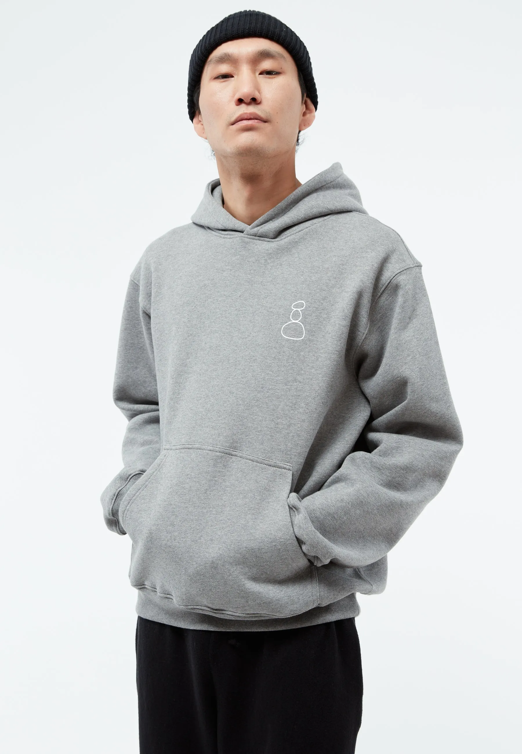 Sweater GBMALTE (Stone) relaxed fit made from organic cotton - Grey Melange Givn Berlin