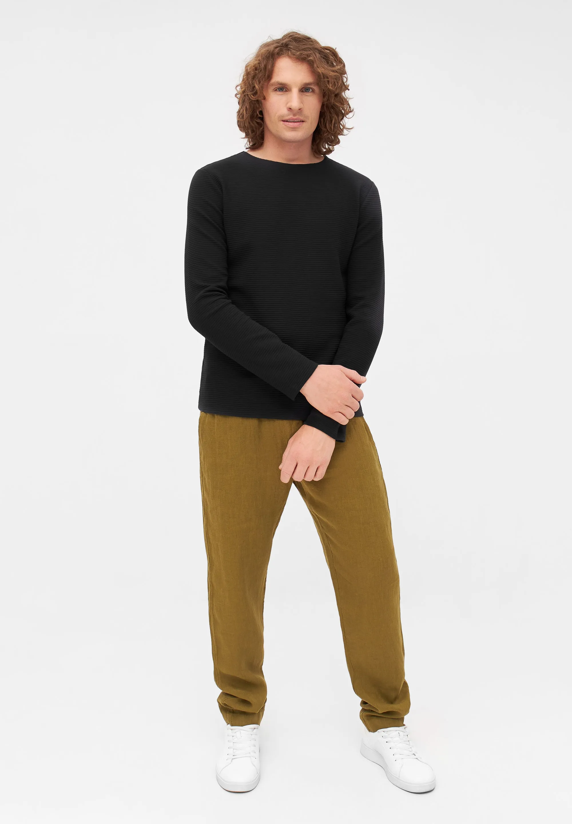 Sweater IAN organic cotton - Black (Rib) Givn Berlin