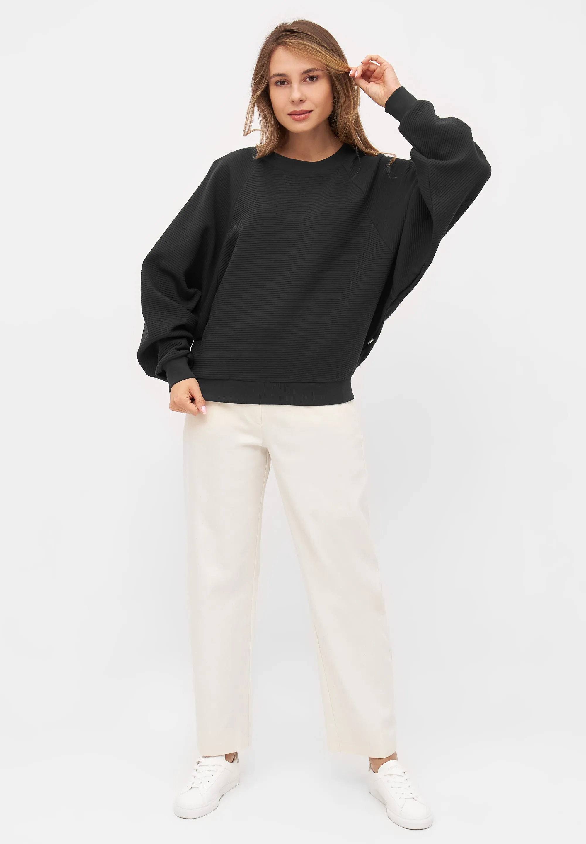 Sweater ISABEL organic cotton - Black (Rib) Givn Berlin