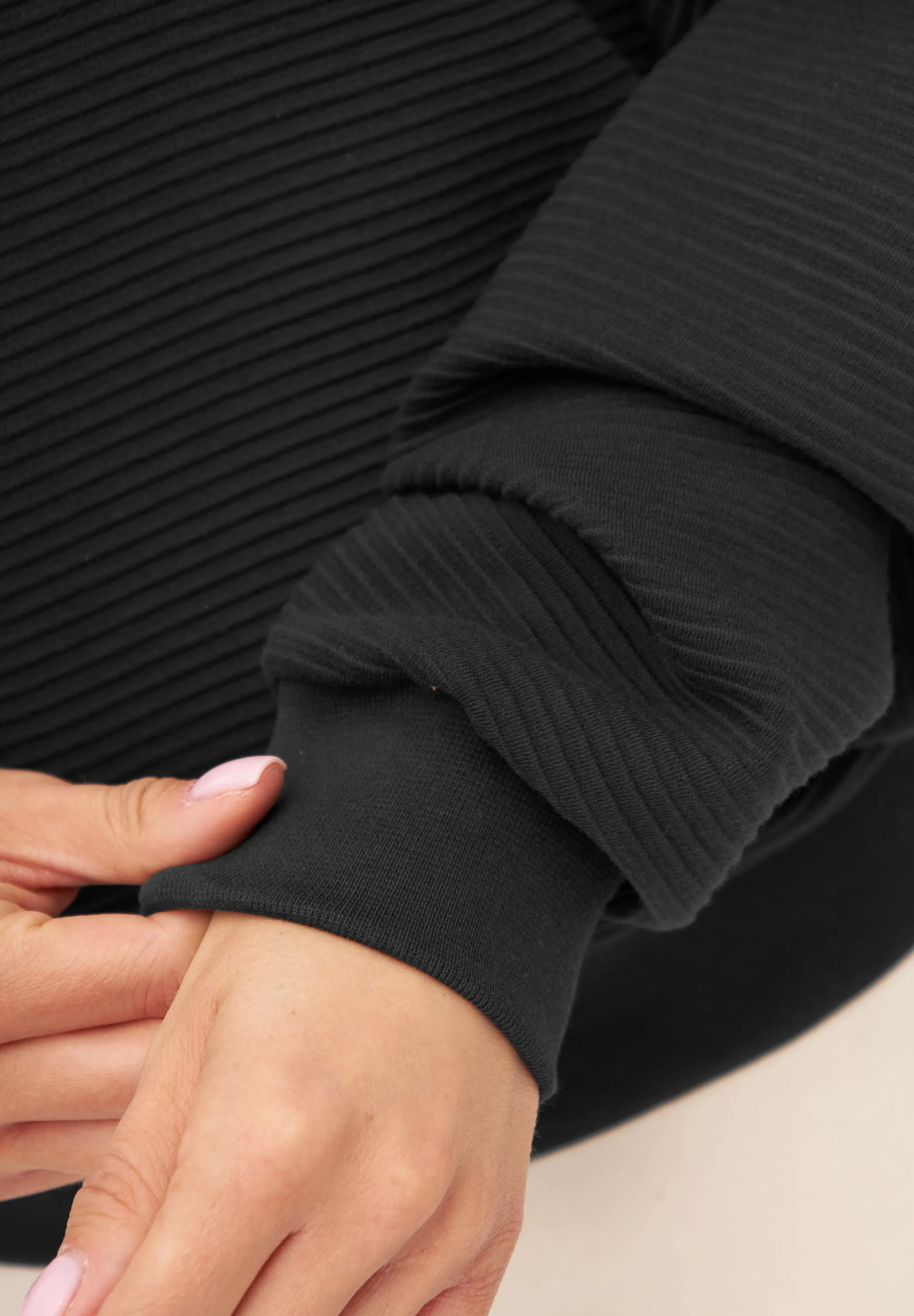 Sweater ISABEL organic cotton - Black (Rib) Givn Berlin