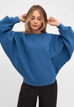 Sweater ISABEL organic cotton - Ocean Blue (Rib) Givn Berlin