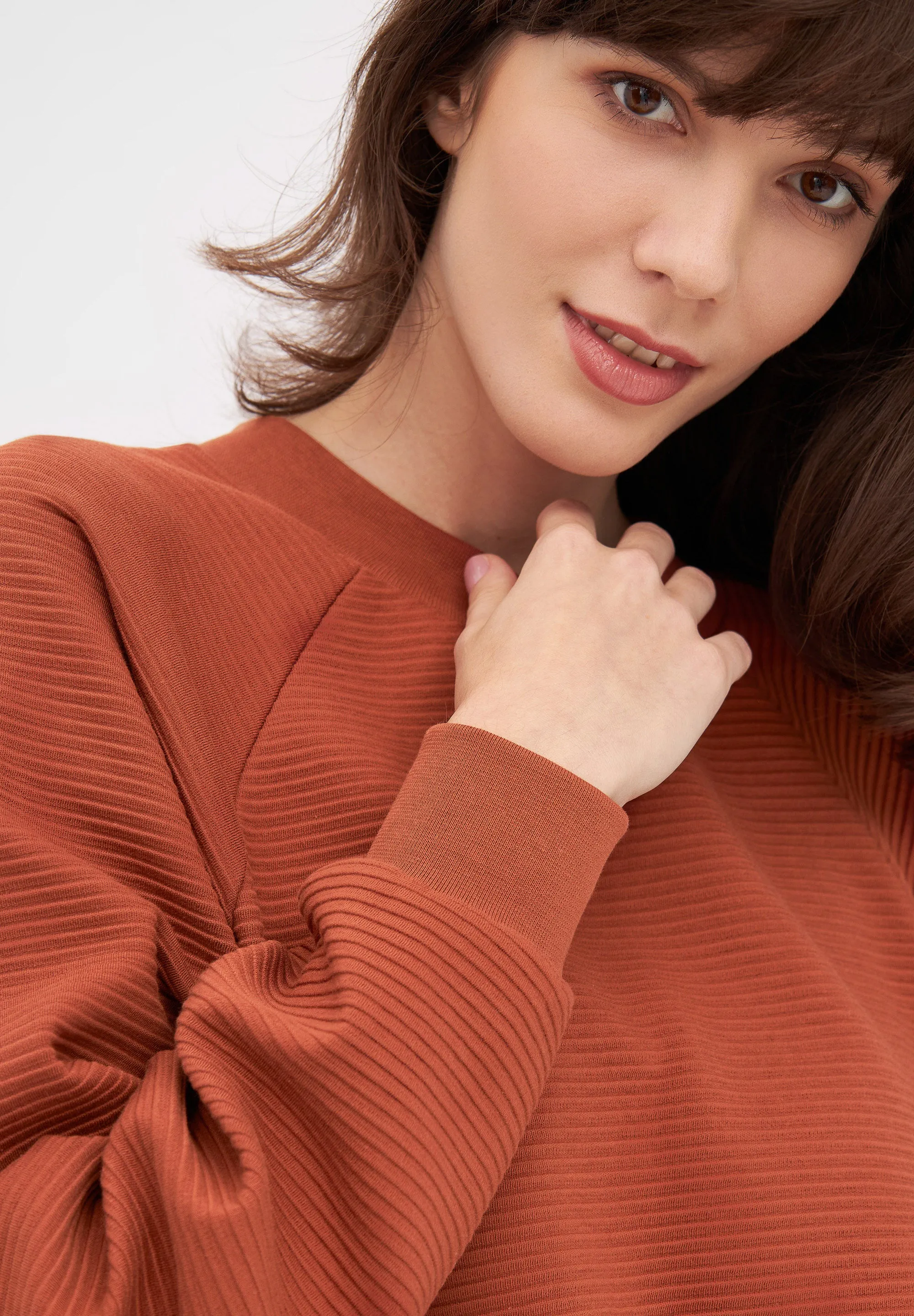 Sweater ISABEL organic cotton - Terracotta (Rib) Givn Berlin