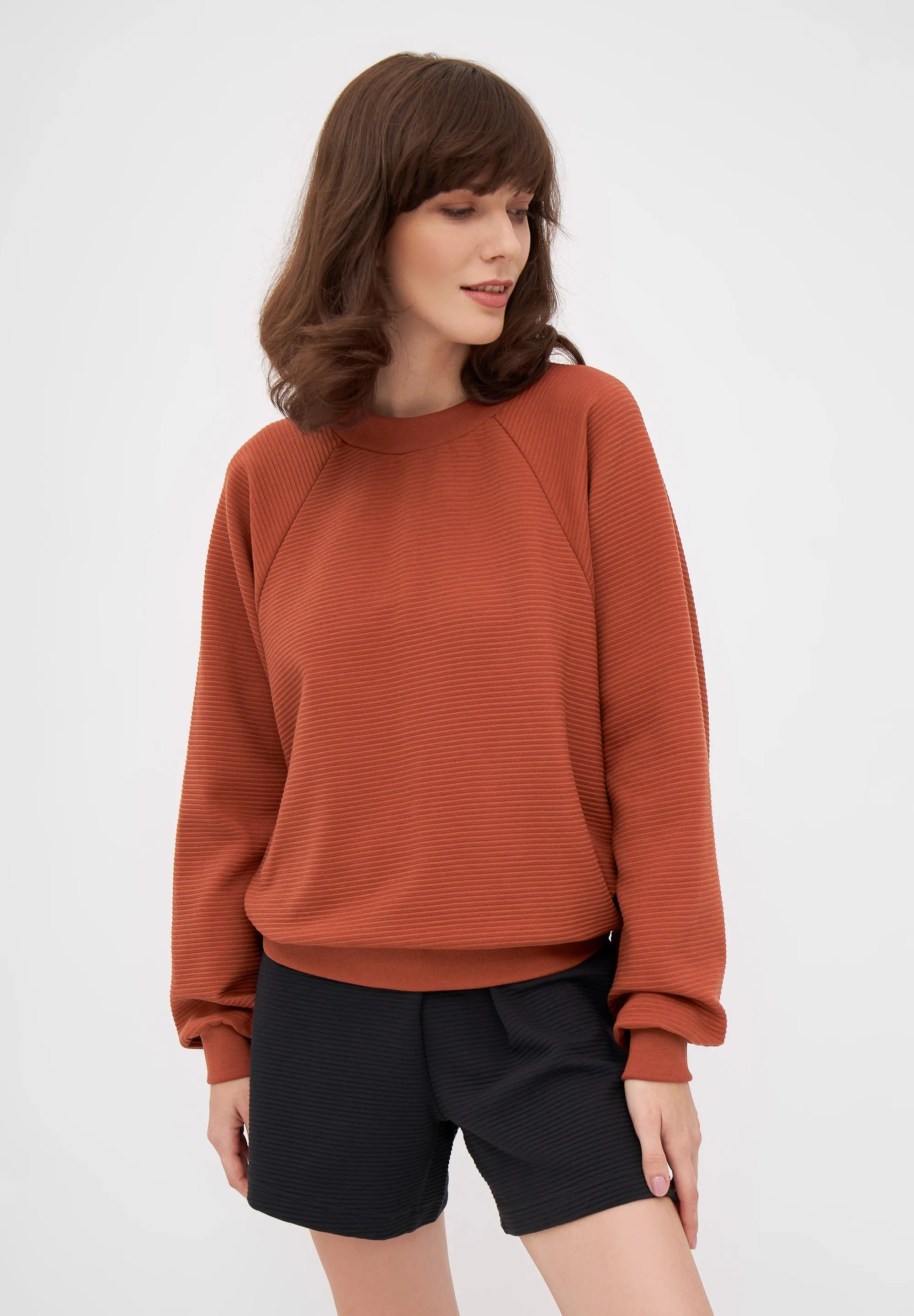 Sweater ISABEL organic cotton - Terracotta (Rib) Givn Berlin