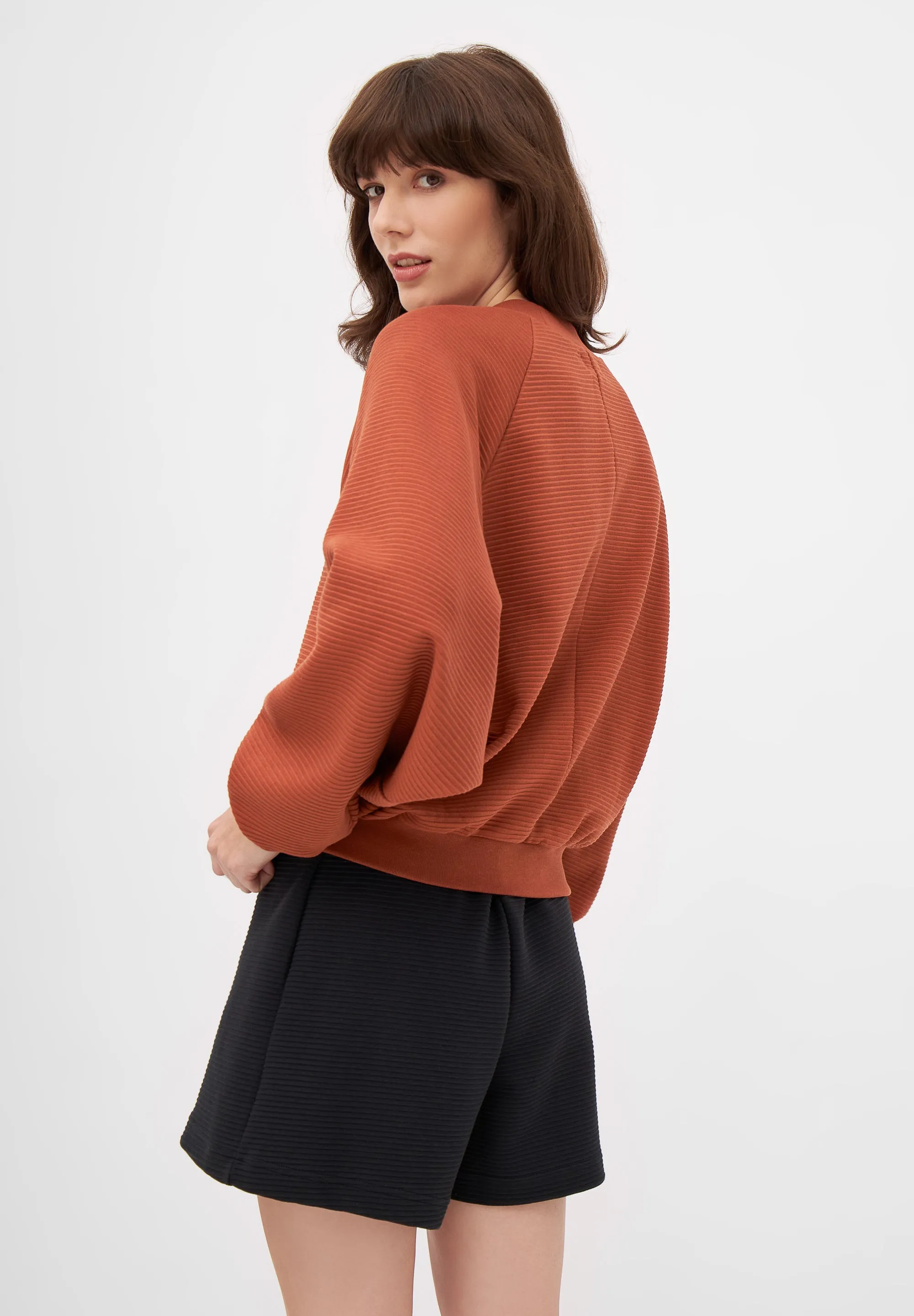 Sweater ISABEL organic cotton - Terracotta (Rib) Givn Berlin