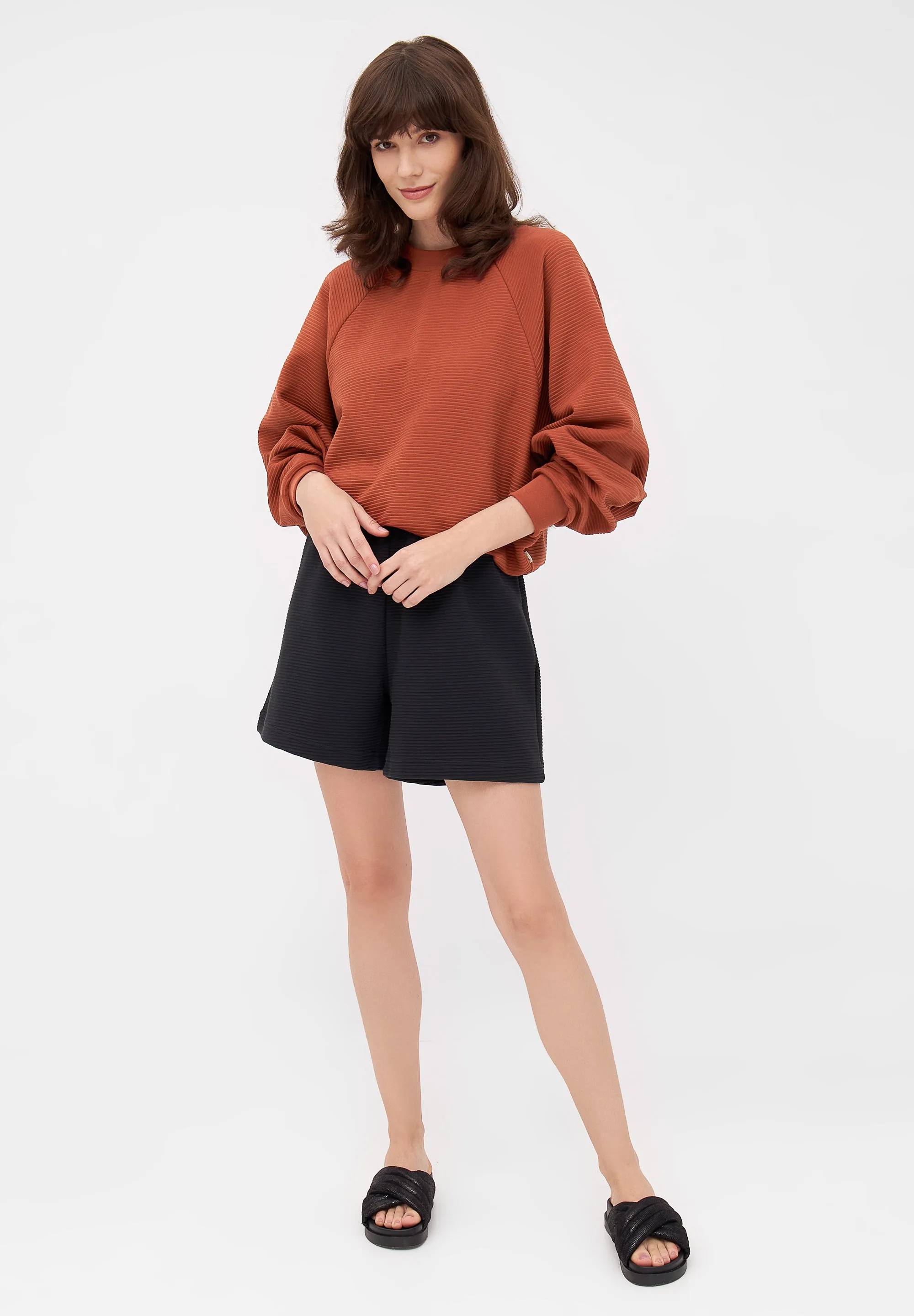 Sweater ISABEL organic cotton - Terracotta (Rib) Givn Berlin