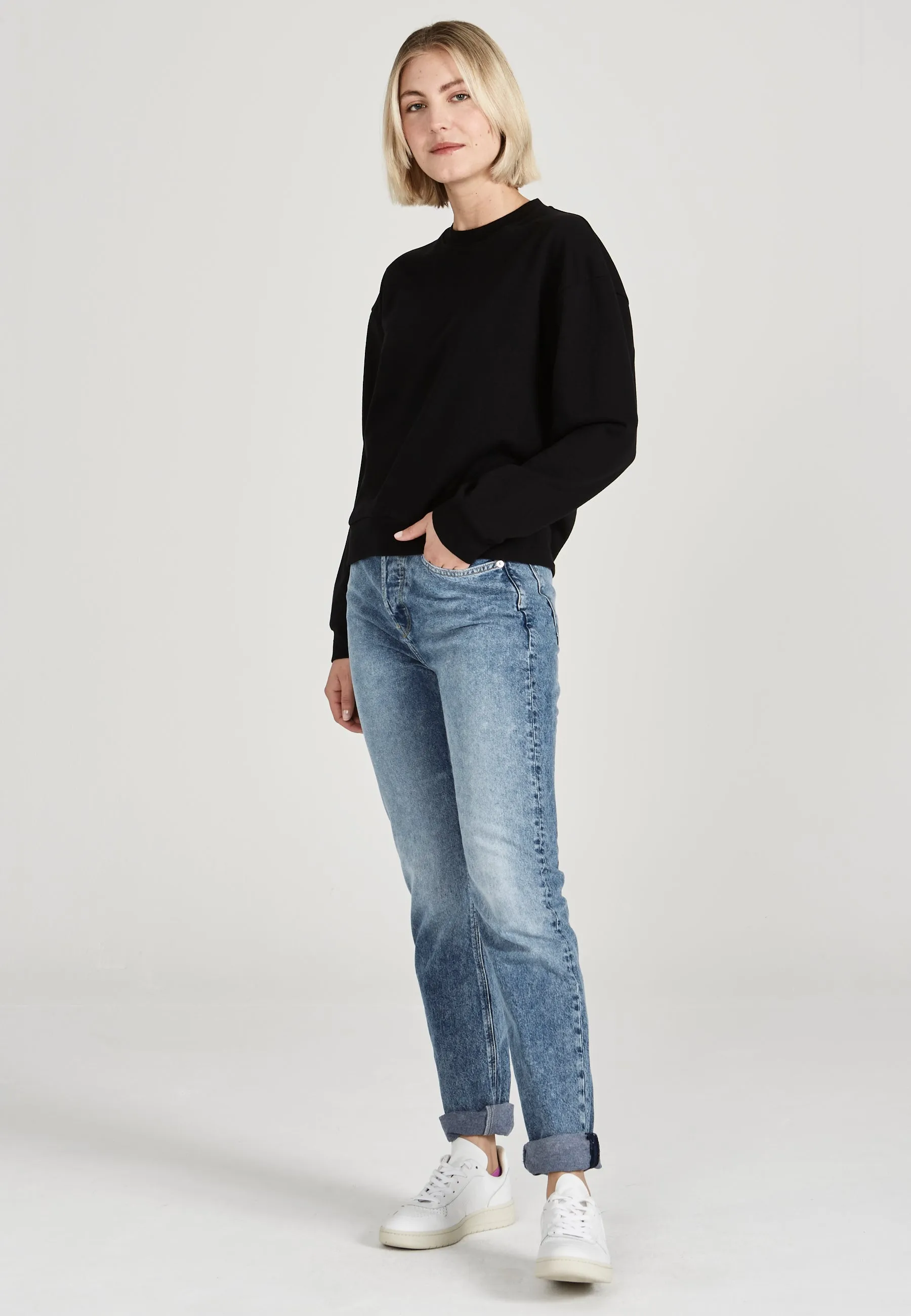 Sweatshirt AURELIE organic cotton - Black Givn Berlin
