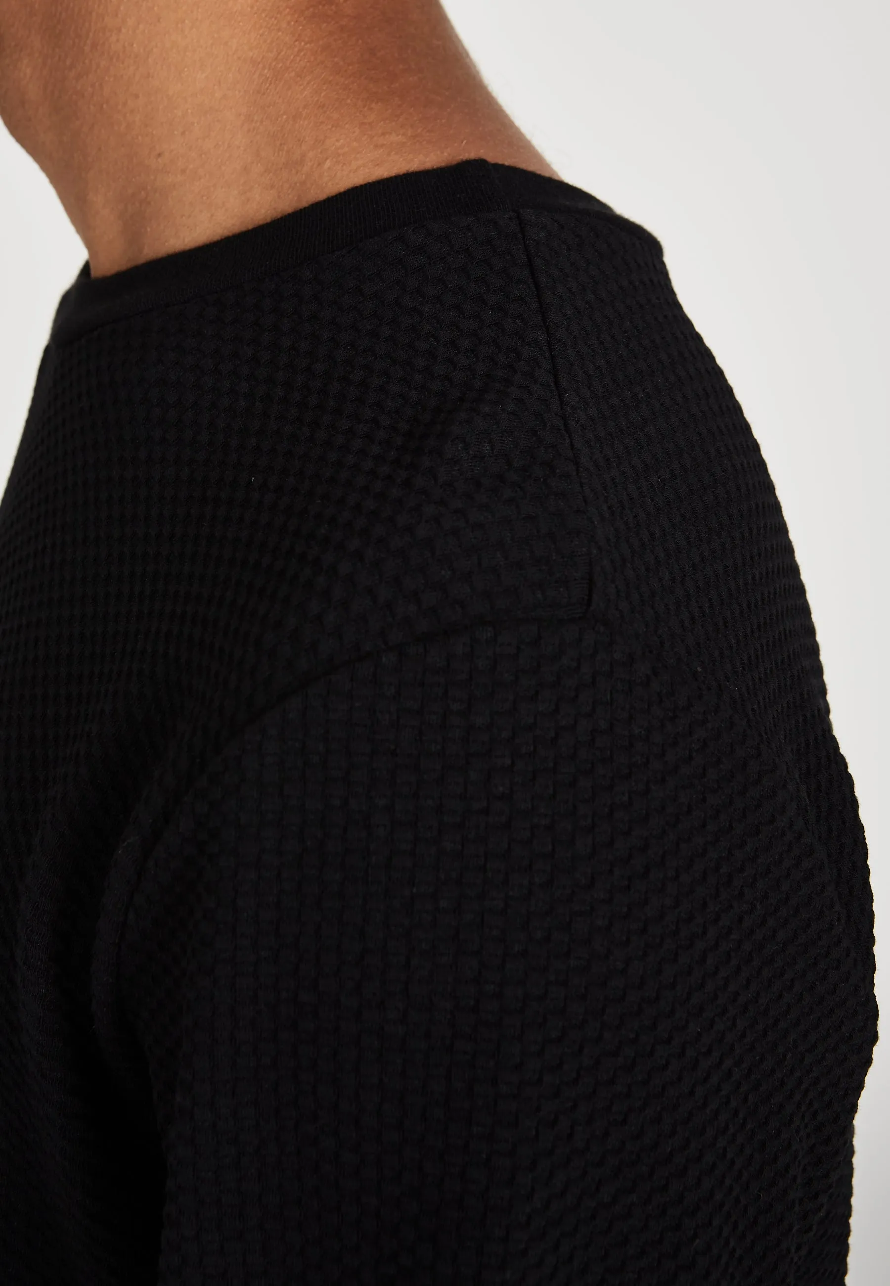 Sweatshirt CANTON organic cotton - Black (Waffle) Givn Berlin