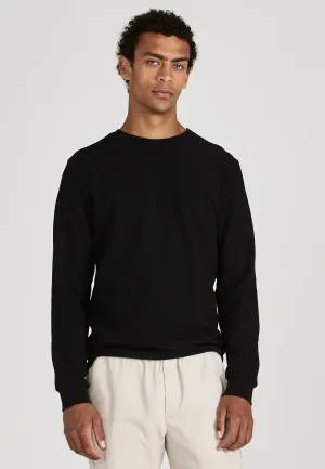 Sweatshirt CANTON organic cotton - Black (Waffle) Givn Berlin